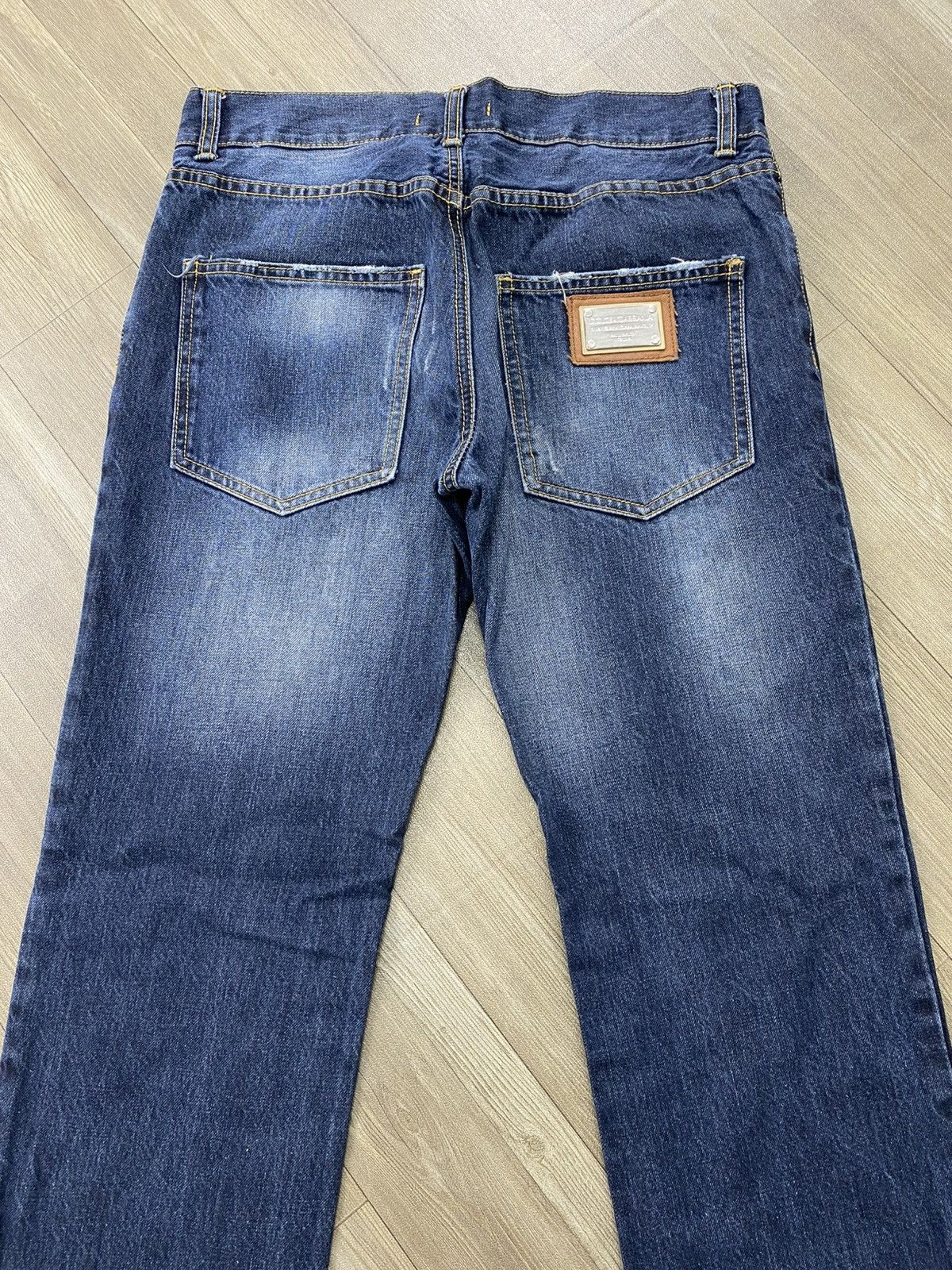 Dolce & Gabbana 2000s Dolce Gabbana Distressed Faded Straight Jeans Luxury Size US 34 / EU 50 - 16 Thumbnail
