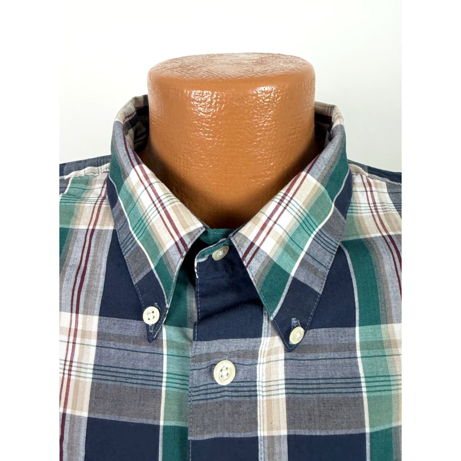 Pierre Cardin VINTAGE Pierre Cardin Button Down Shirt Men XXL Navy Blue Plaid Casual 80s 90s Size US XXL / EU 58 / 5 - 3 Thumbnail