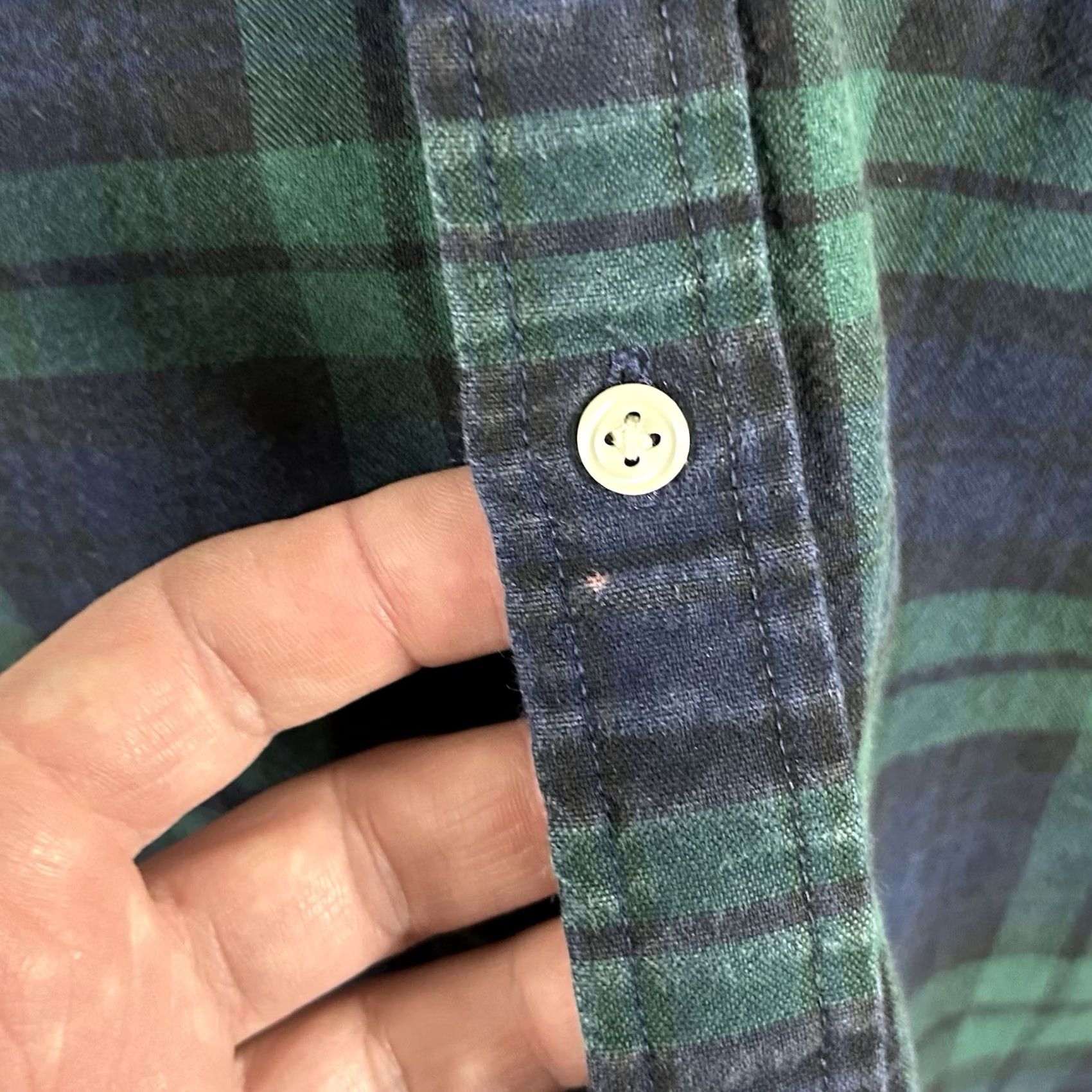 Polo Ralph Lauren Polo Ralph Lauren XL Slim Fit Flannel Shirt Green Blue Plaid Cotton Button Down Shirt Men Button-Up Button-Front Somethings Size US XL / EU 56 / 4 - 4 Thumbnail