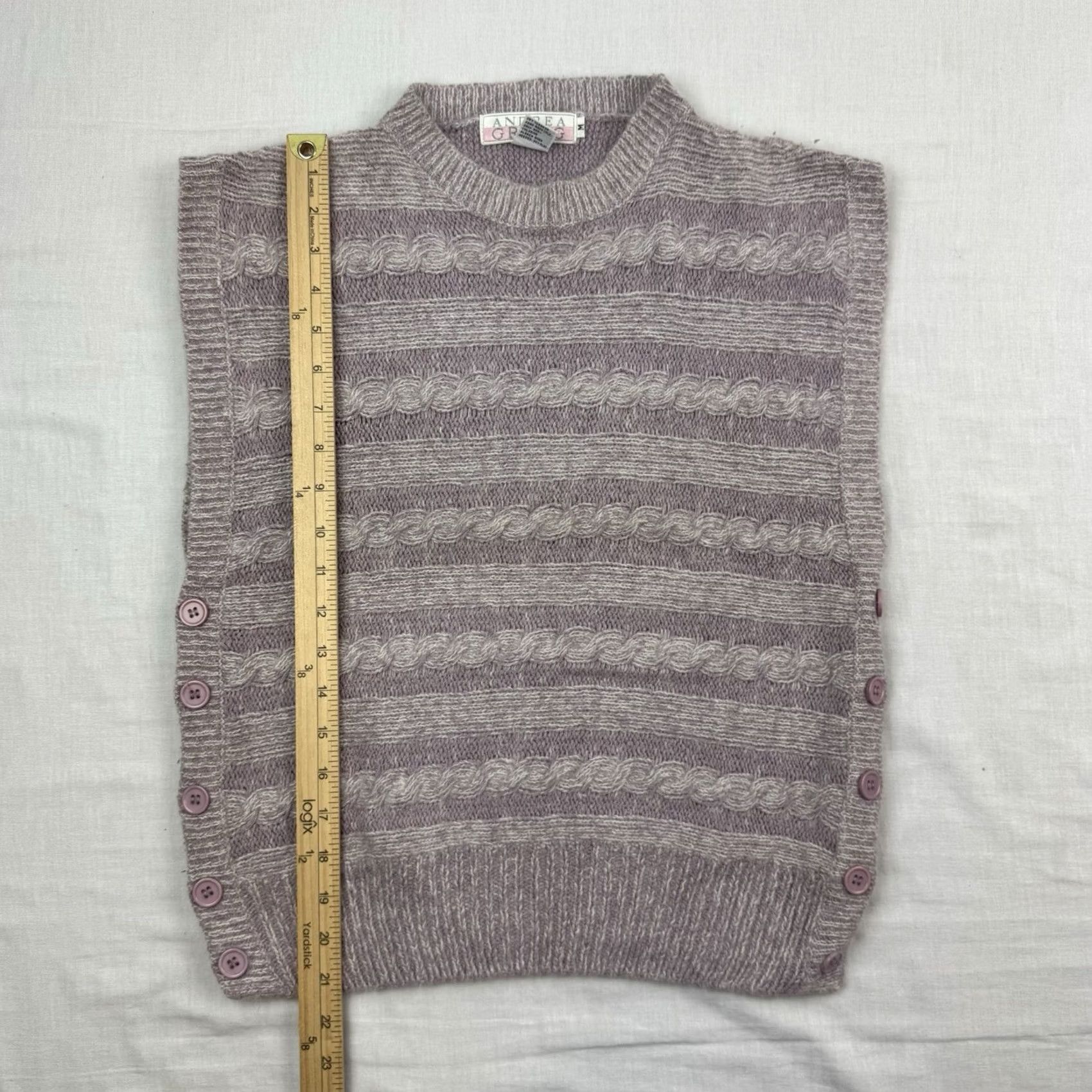Vintage VINTAGE Andrea Gregg Sweater Vest Womens Medium Knit 1980s Hipster Silk Blend Size M / US 6-8 / IT 42-44 - 7 Thumbnail