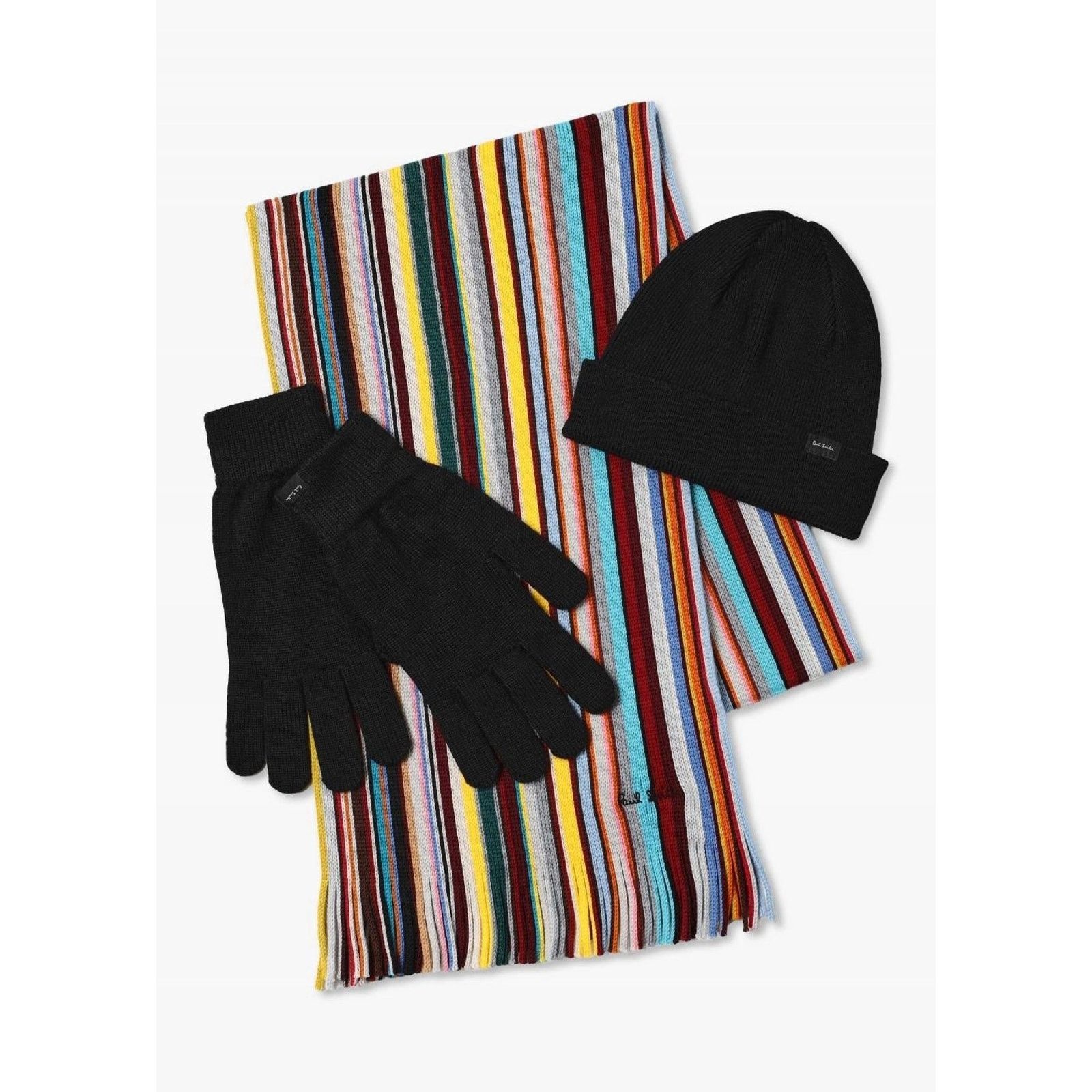 Paul Smith NWT $350 Paul Smith Stripe SCARF HAT GLOVES Gift Box Set Size ONE SIZE - 3 Thumbnail