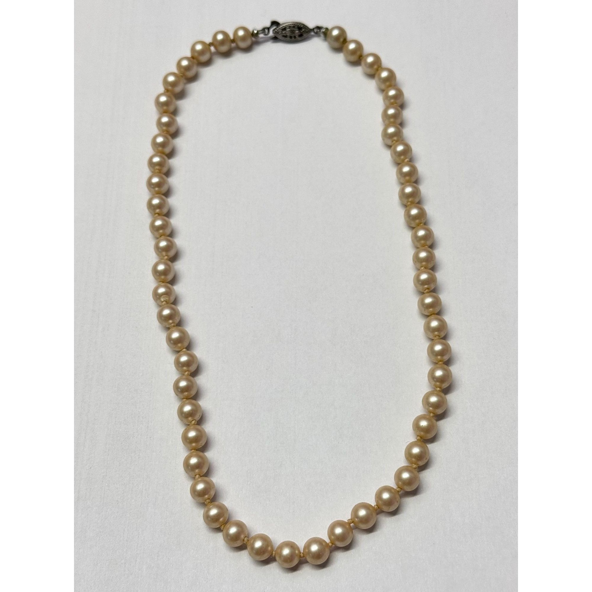 Vintage Vintage faux pearl filigree clasp necklace Size ONE SIZE - 3 Thumbnail