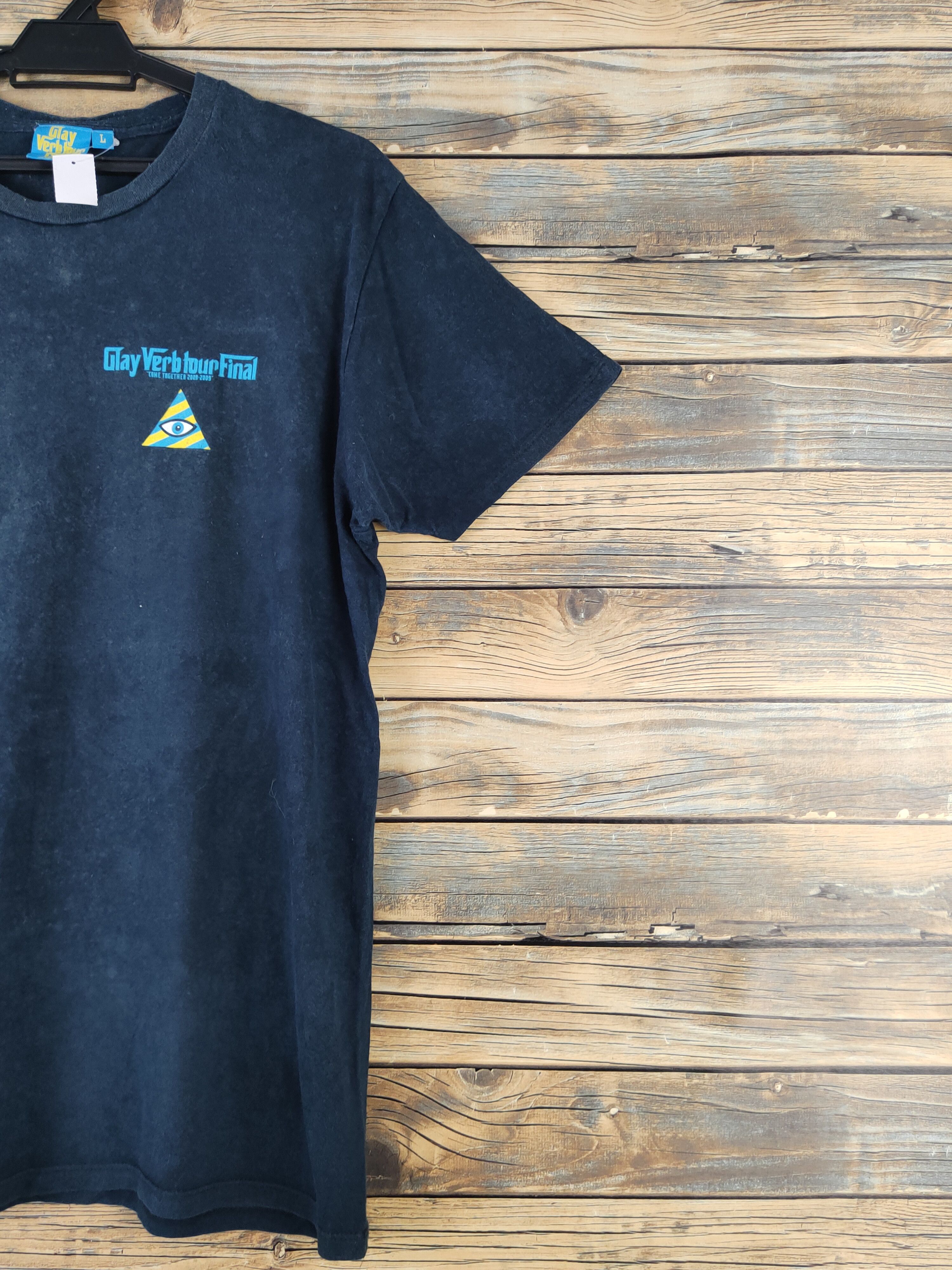 Japanese Brand DL Glay Verb Tour Final Navy Short Sleeve T-shirt #1402 Size US L / EU 52-54 / 3 - 6 Thumbnail