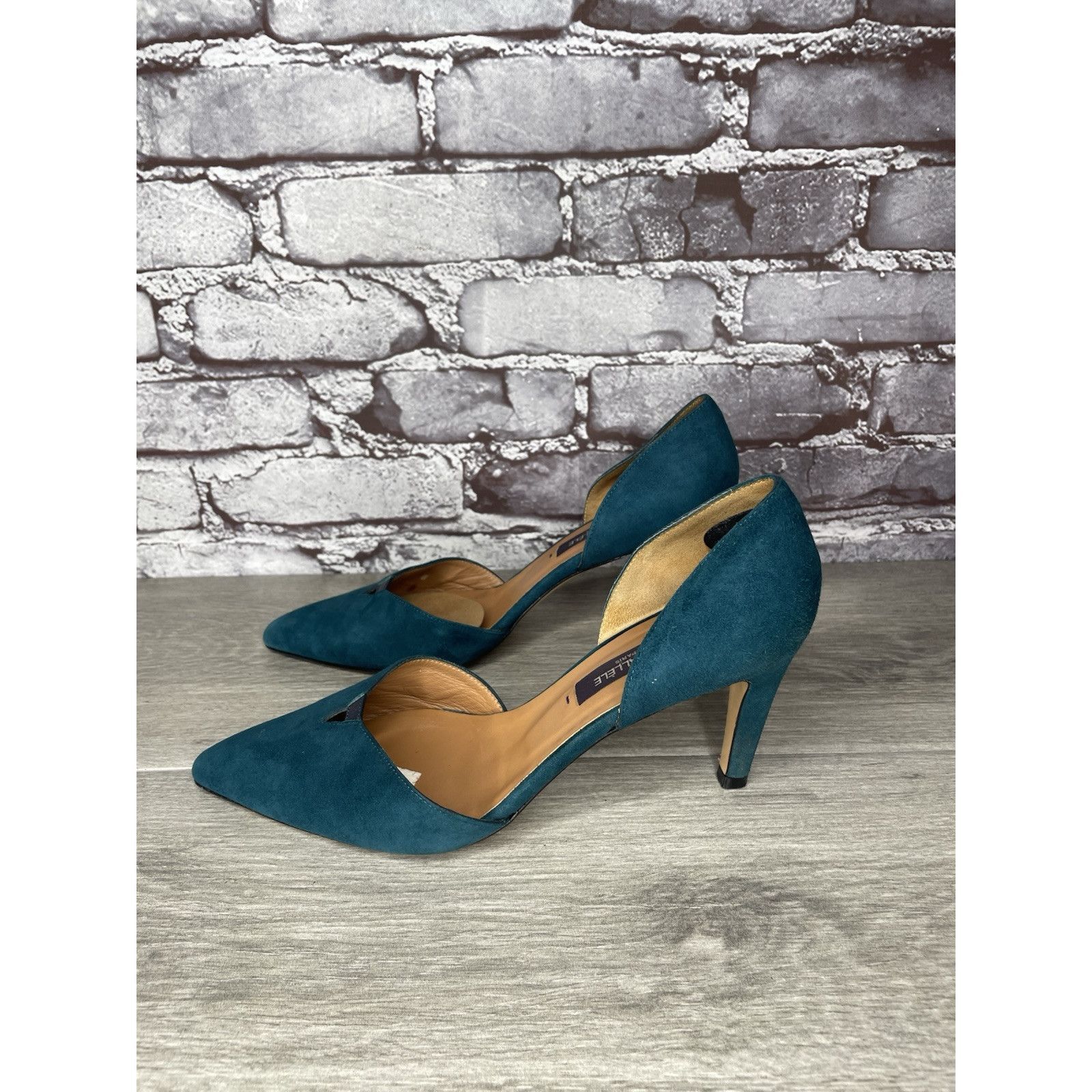 Other Parallele Blue Suede Leather Pointed Toe Stilettos Heels Wom Size US 7.5 / IT 37.5 - 23 Thumbnail