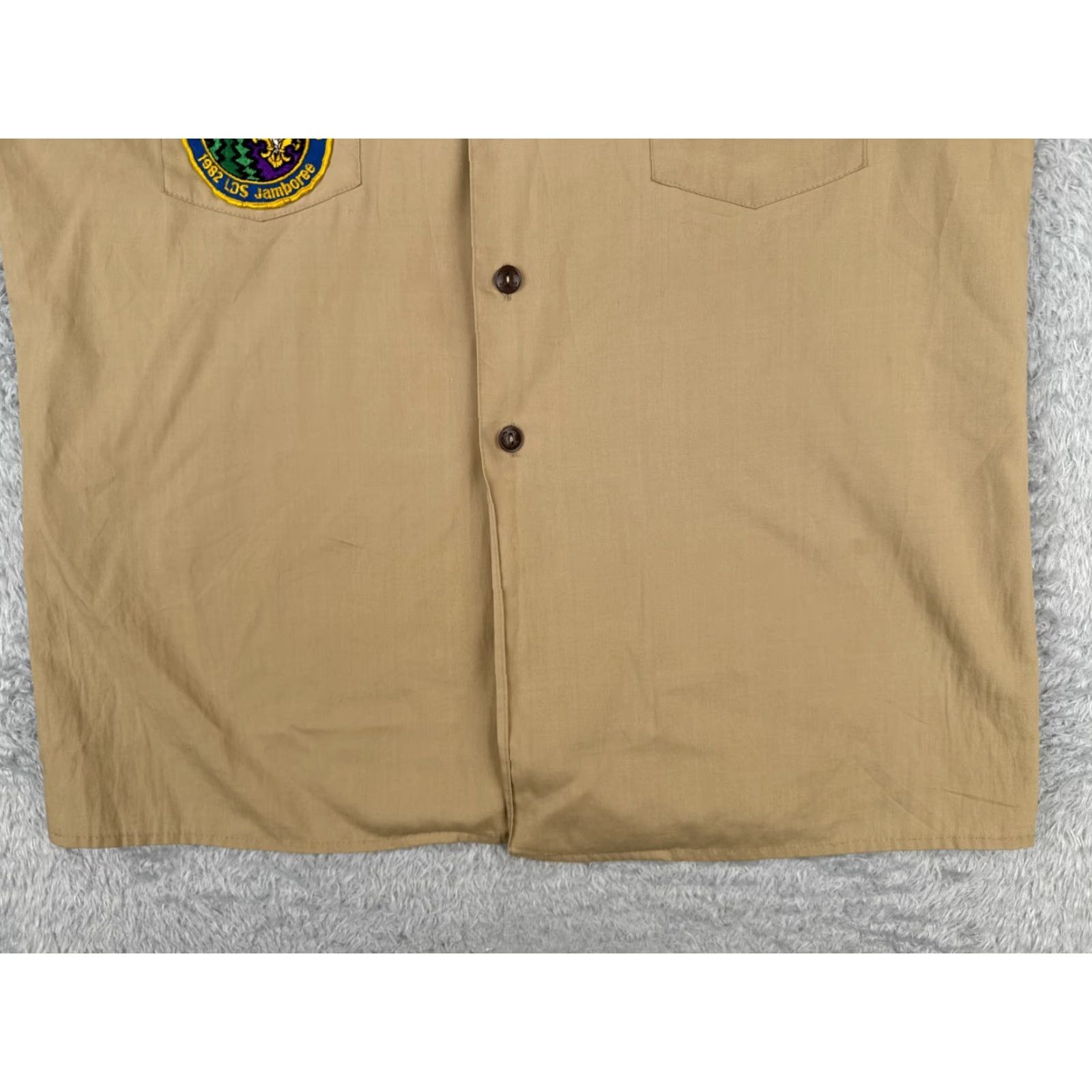 Vintage VINTAGE Boy Scouts of America Shirt Large Beige 1982 LDS Jamboree Mens Size US L / EU 52-54 / 3 - 5 Thumbnail