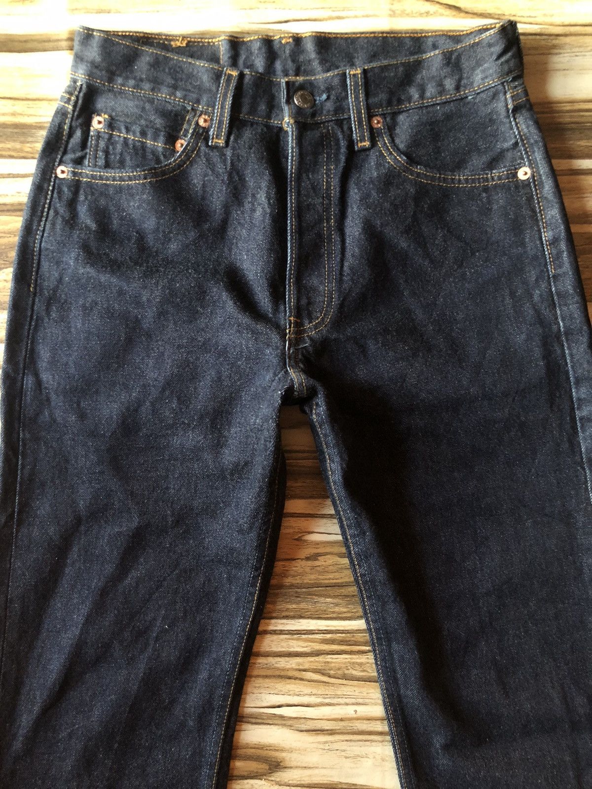 Levi's Size 29x31 Vtg 501 USA Late 90s Button Fly Dark blue Denim Size US 28 / EU 44 - 2 Thumbnail