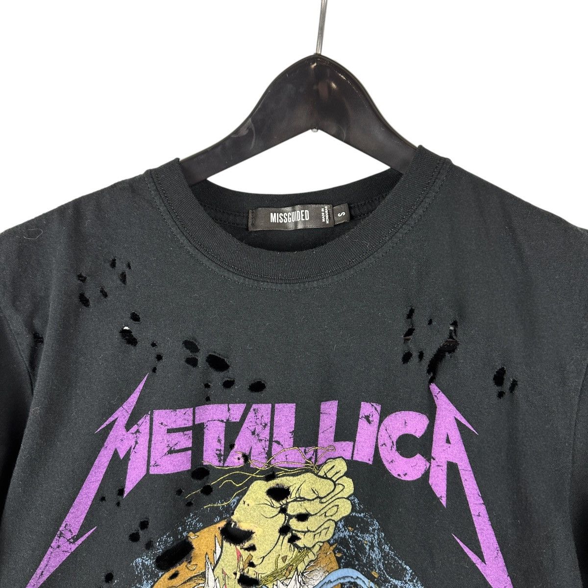 Band Tees Women’s Y2K Misguided Metallica Distressed Shirt Size S / US 4 / IT 40 - 3 Thumbnail