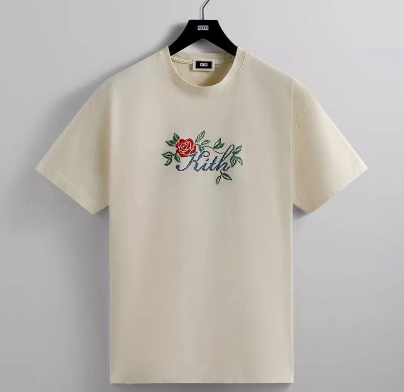 Kith Kith Script Needlepoint Tee - Sandrift Size 2XL T-Shirt Size US XXL / EU 58 / 5 - 1 Thumbnail