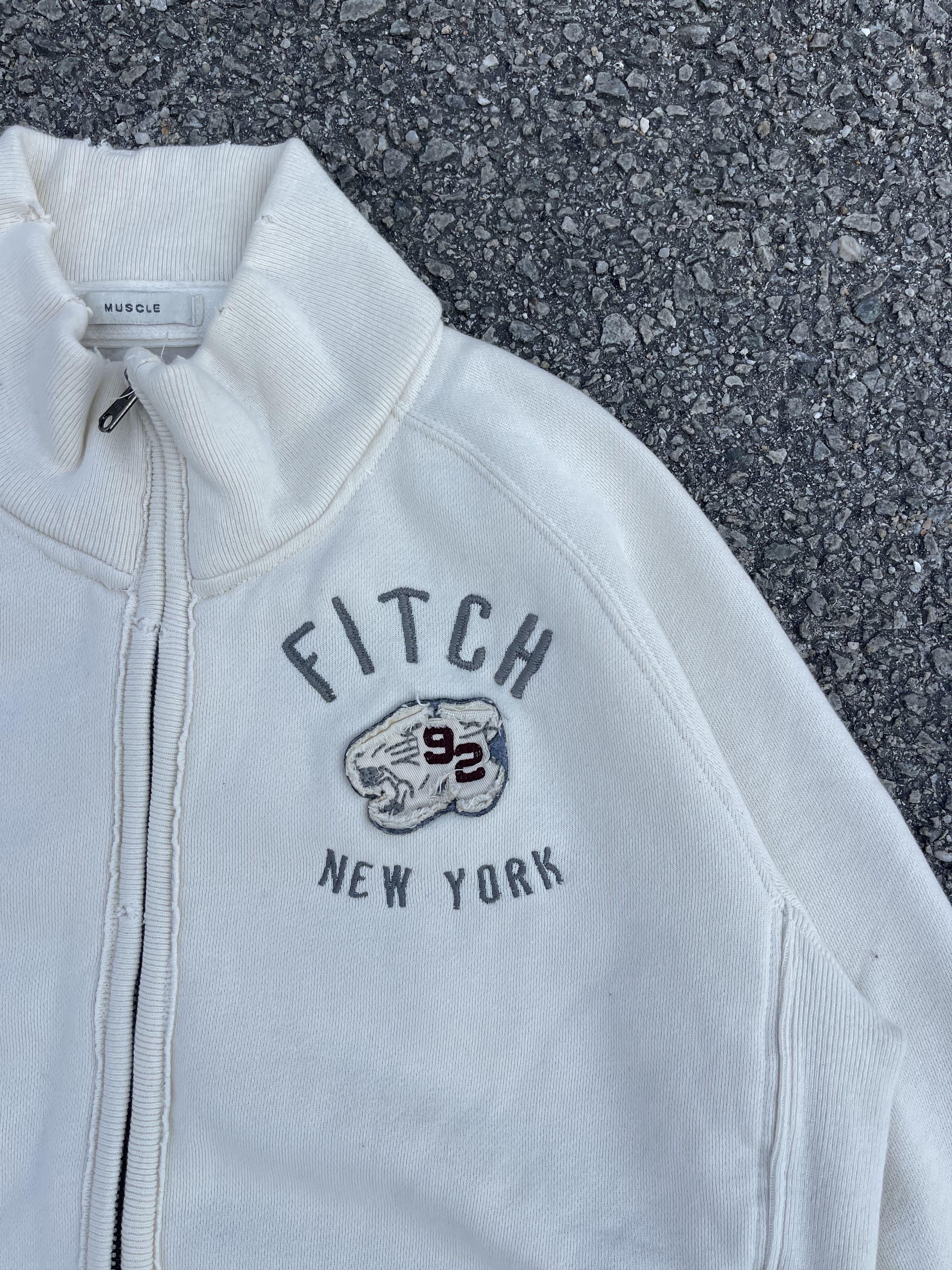 Abercrombie & Fitch White A&F Zipper Jumper Back Hit Size US M / EU 48-50 / 2 - 5 Thumbnail