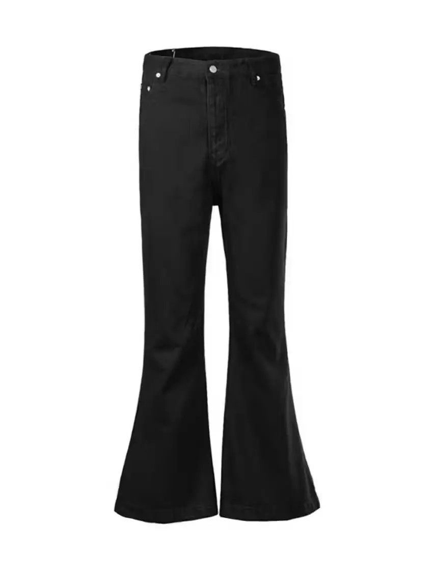 Designer × Japanese Brand Black yuppie cleanfit denim flared jeans Size US 30 / EU 46 - 5 Thumbnail