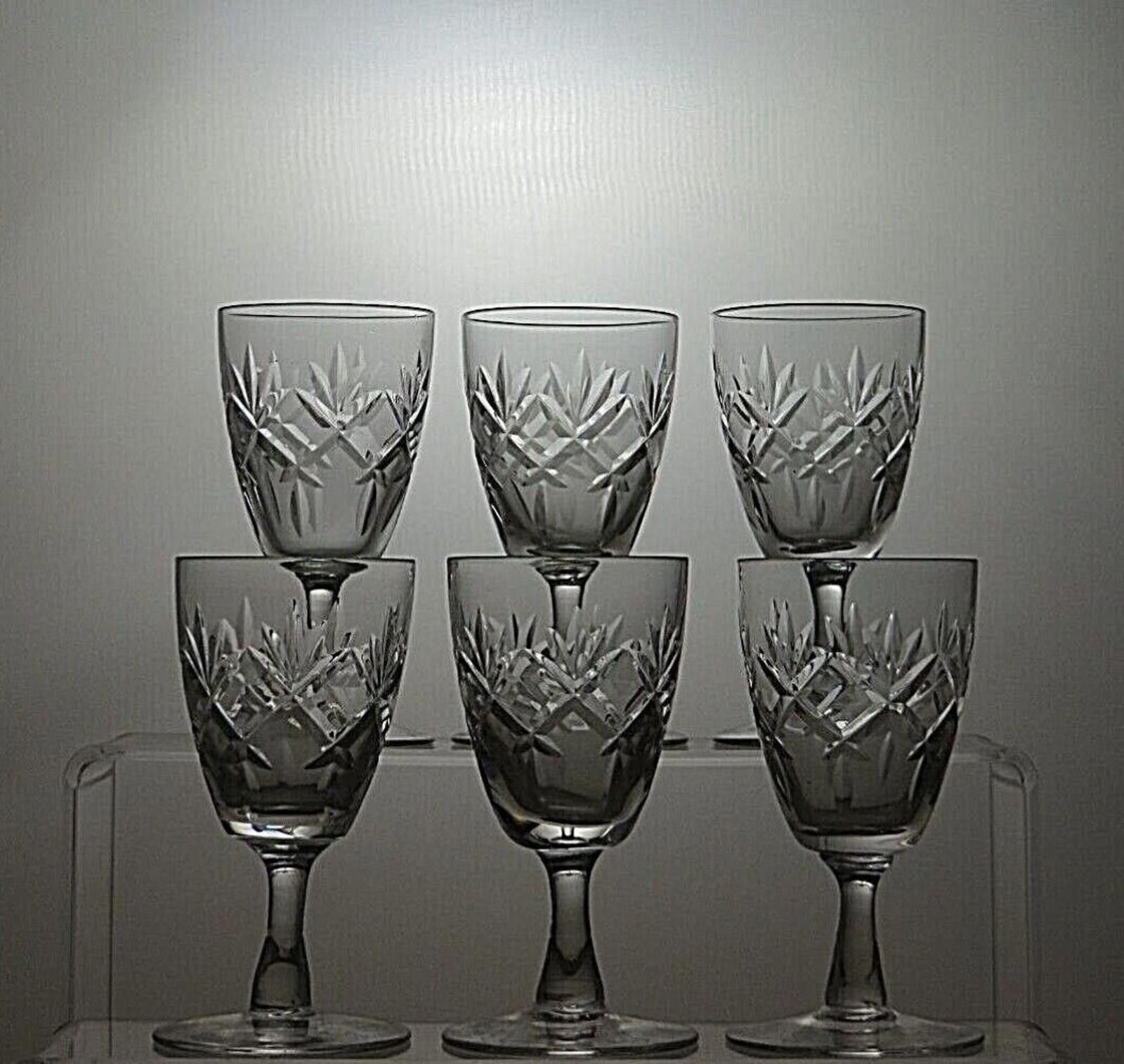 Other 6 x Royal Doulton Crystal Prince Charles Cut Sherry Glasses Size ONE SIZE - 2 Thumbnail