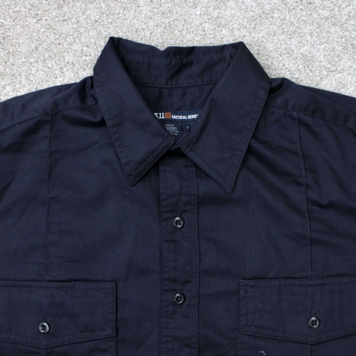 Vintage 5.11 Tactical Shirt Mens Large Black Button-Up Long Sleeve Cotton Solid Runtime? Size US L / EU 52-54 / 3 - 5 Thumbnail