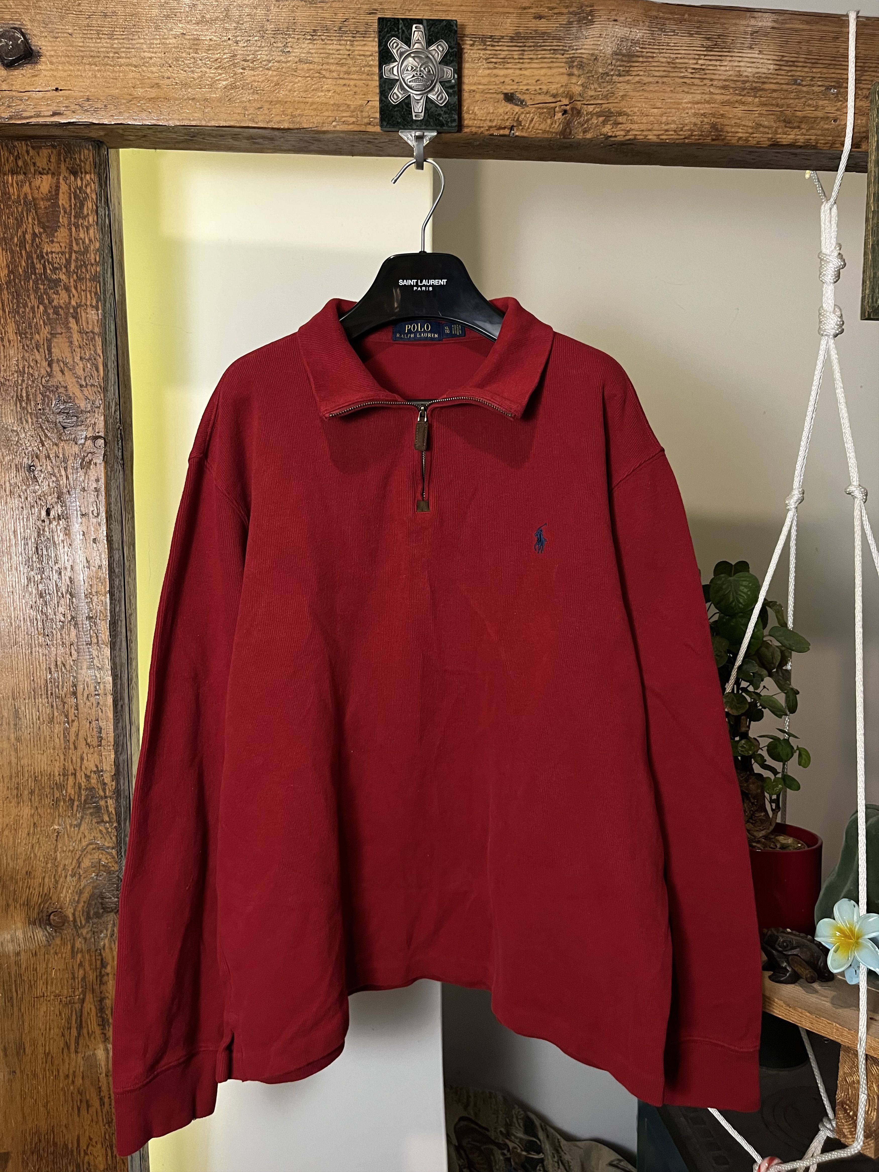 Polo Ralph Lauren × Vintage 90s Polo Ralph Lauren 1/4 Turtleneck Zipper Sweater Size US XL / EU 56 / 4 - 1 Thumbnail
