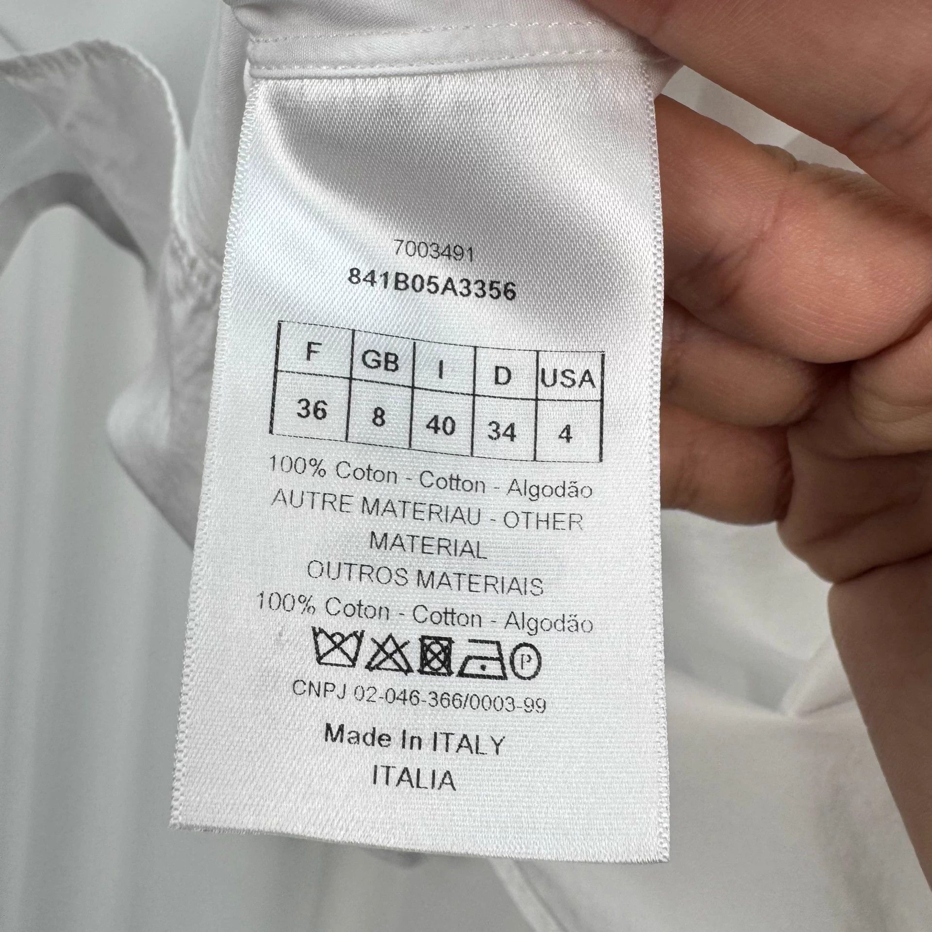 Dior Dior Embroidered Bee Cotton Poplin Shirt 36 99 New Size XS / US 0-2 / IT 36-38 - 6 Thumbnail