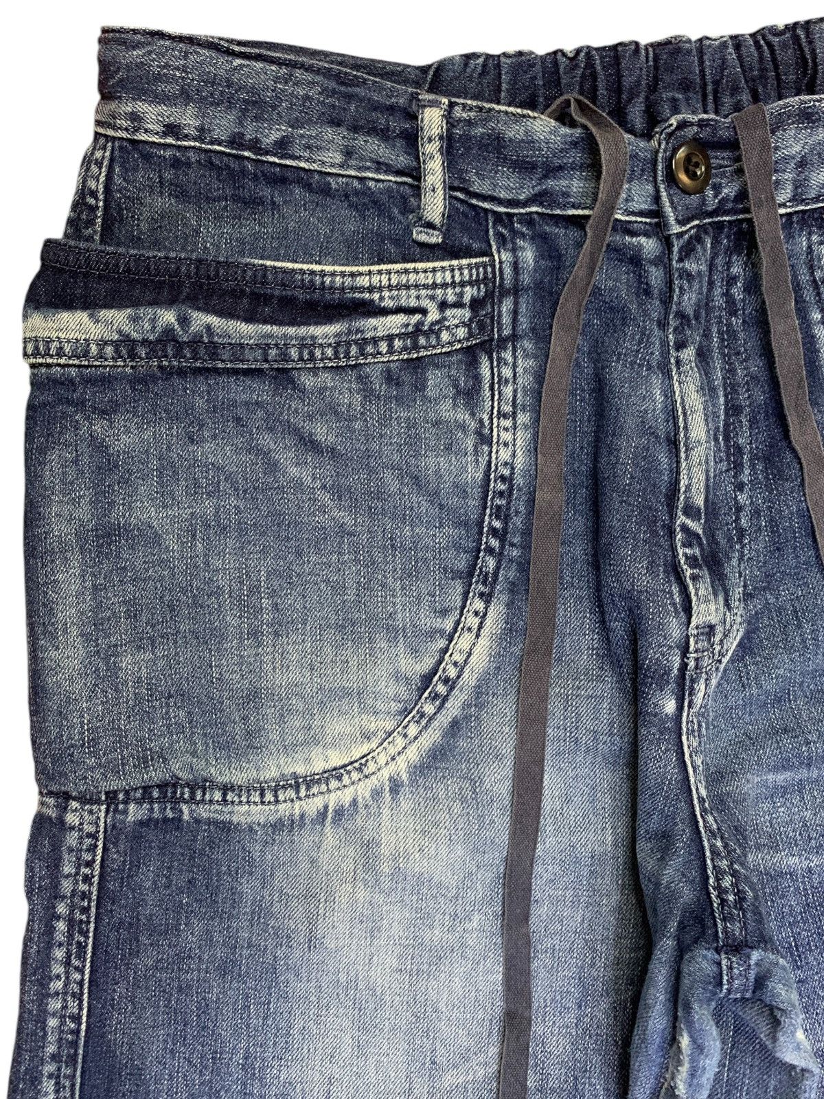 Japanese Brand SALES🔥Vintage Japanese Faded blue Wash Baggy Jean Shorts Size US 31 - 5 Thumbnail