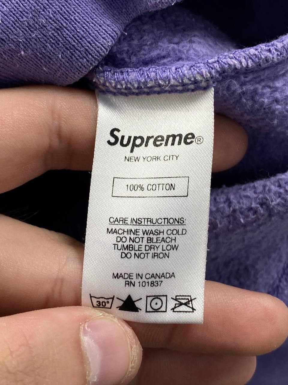Supreme Supreme Nose Bleed Hoodie Big Logo Men Size M Purple Size US M / EU 48-50 / 2 - 13 Thumbnail