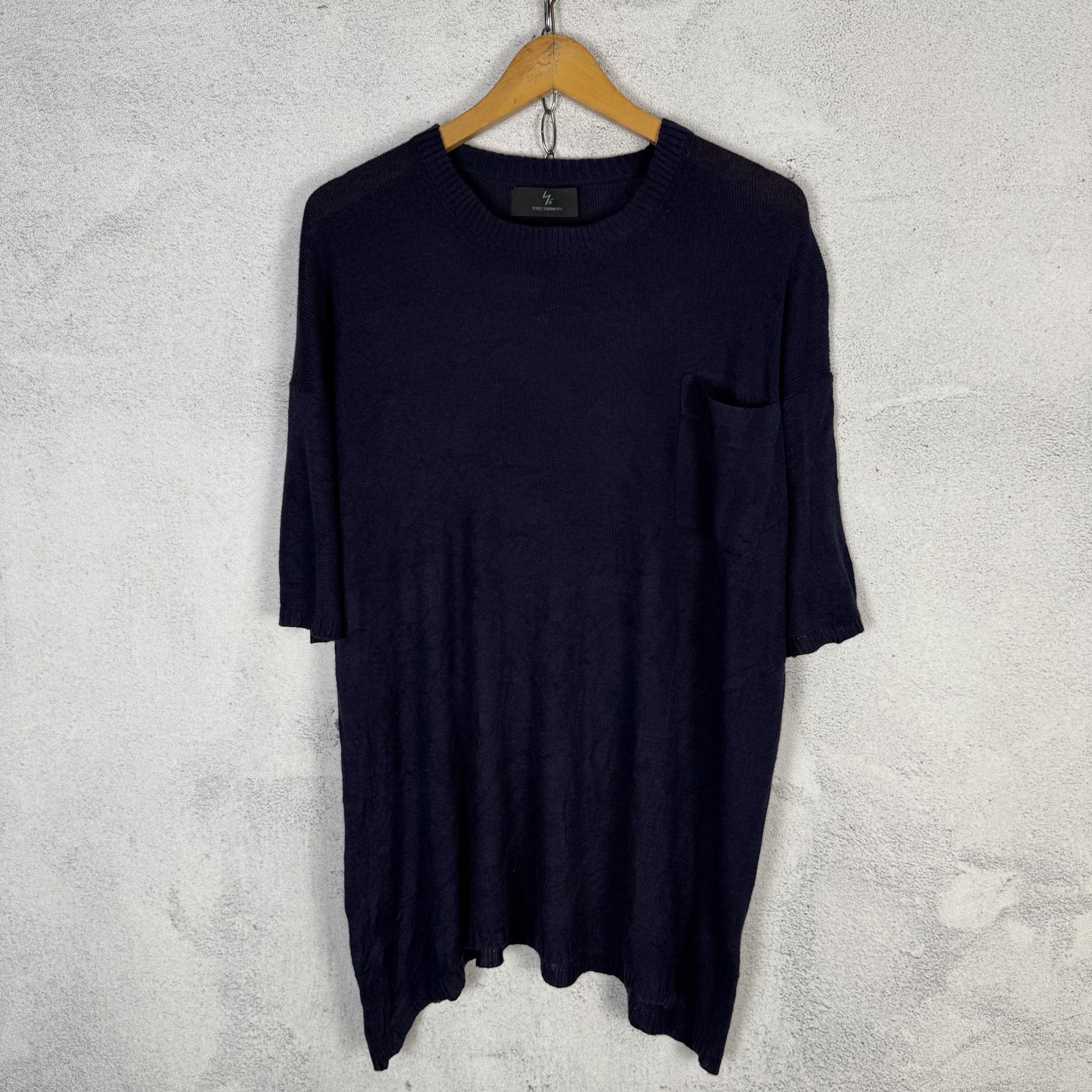 Yohji Yamamoto Y's Yohji Yamamoto Oversized Knitted Tshirt Size US L / EU 52-54 / 3 - 3 Thumbnail