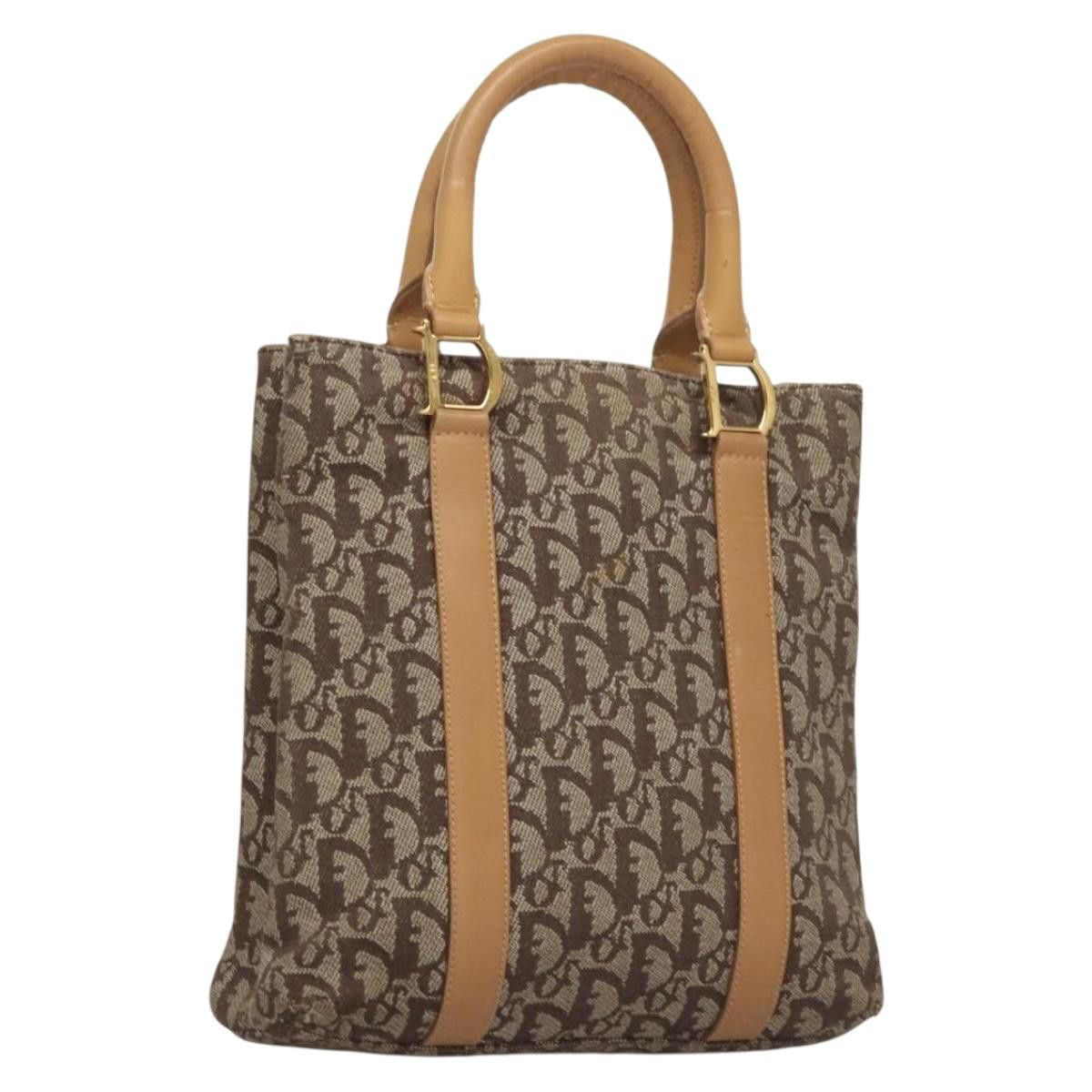 Dior DIOR Trotter Canvas Hand Bag Brown Gold Size ONE SIZE - 1 Thumbnail