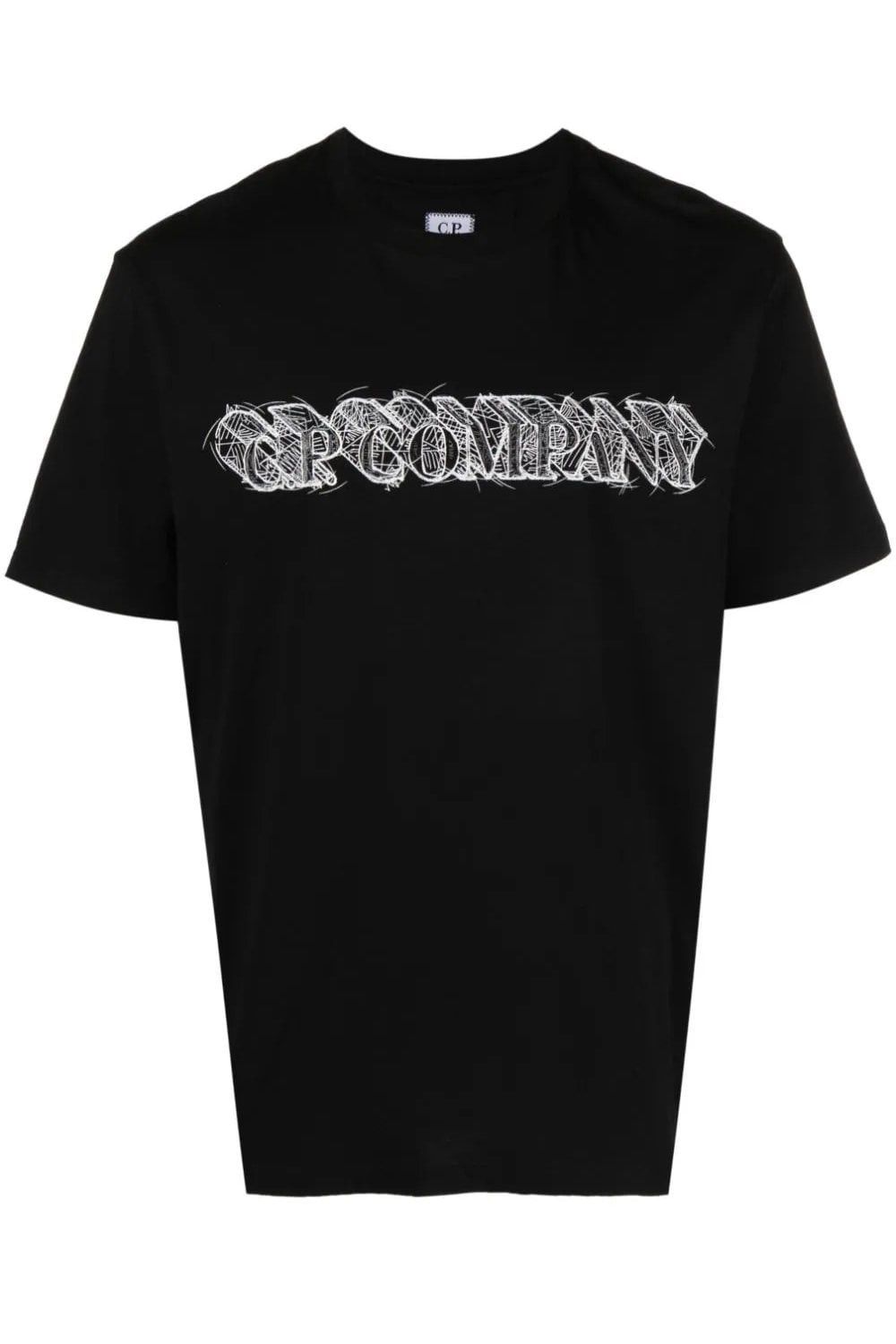 C.P. Company o1y1224 Logo Crewneck T-Shirt in Black Size US XS / EU 42 / 0 - 1 Thumbnail