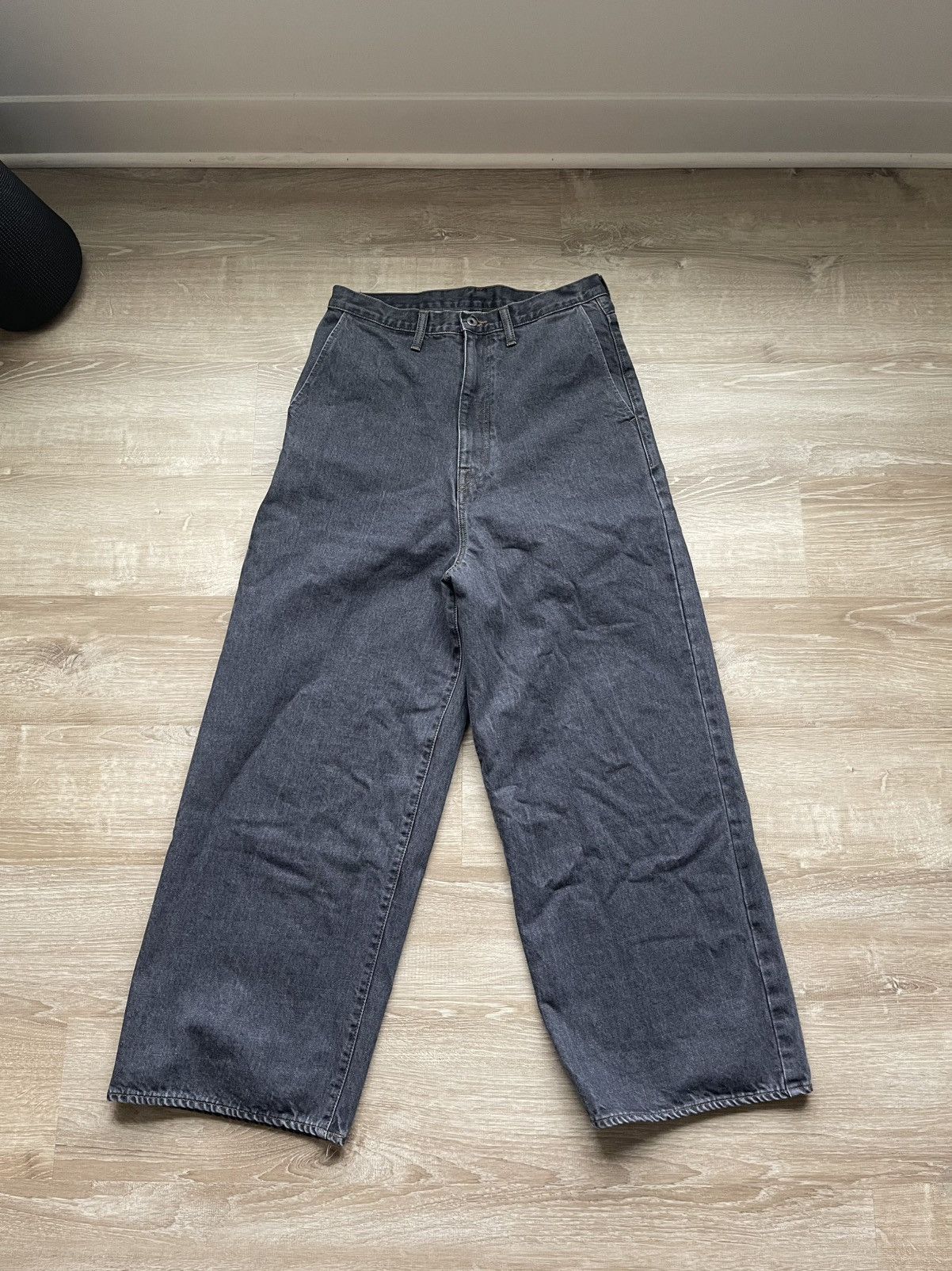 Kapital Kapital 14oz High Waist Black Denim Port Baggy Size US 33 - 1 Thumbnail