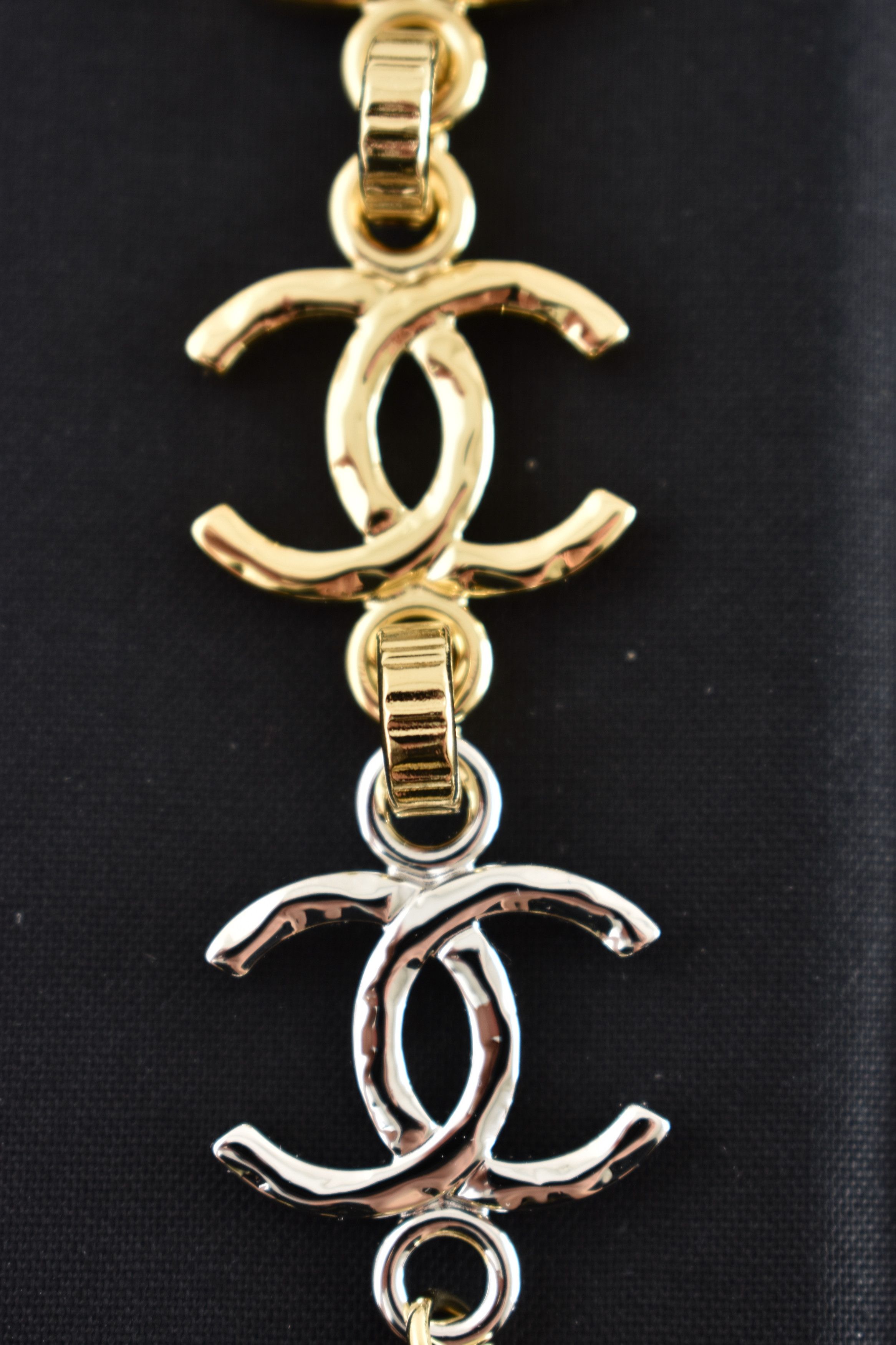 Chanel Chanel 26P Gold Silver Mixed Metal XL CC Logo Arm Bracelet Size ONE SIZE - 6 Thumbnail