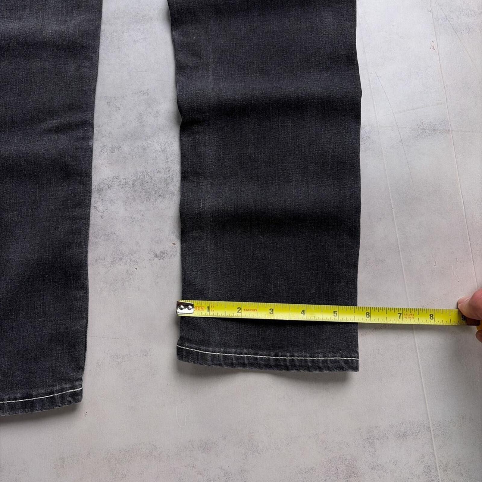 True Religion Y2K Black True Religion Grunge Gothic Skinny Denim Jeans Size 42" / US 20 - 8 Thumbnail