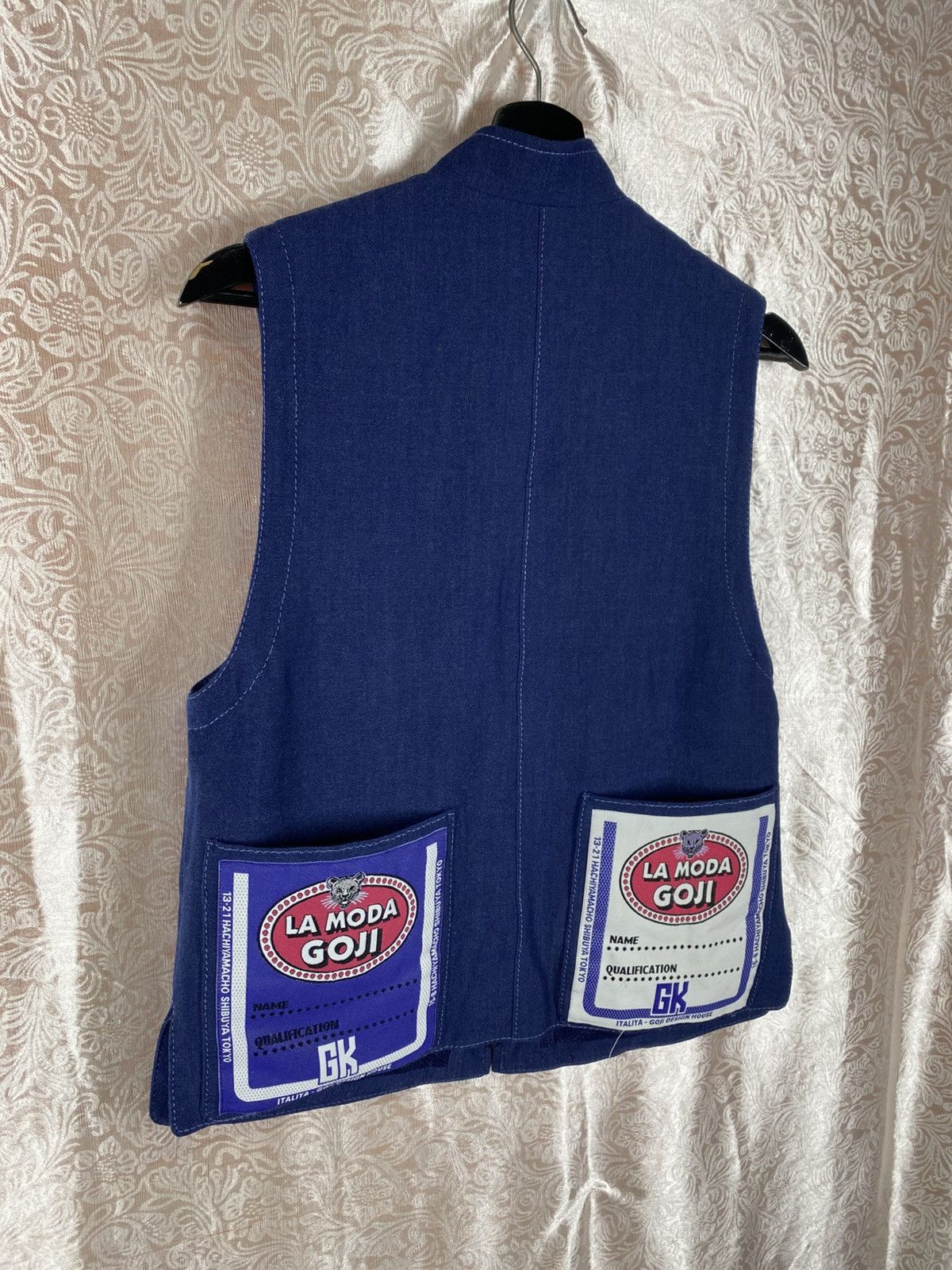 Japanese Brand Vintage La Moda Goji GK Utility Vest Mesh Lined Zip Vest Size M / US 6-8 / IT 42-44 - 9 Thumbnail