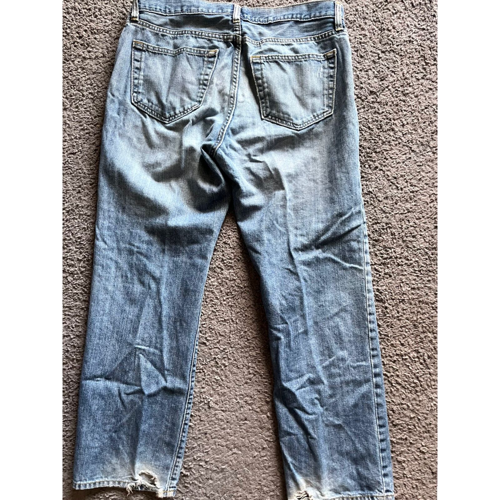 Gap GAP Men's Straight Leg Jeans Size 35x30 Blue Regular Size US 35 - 3 Thumbnail