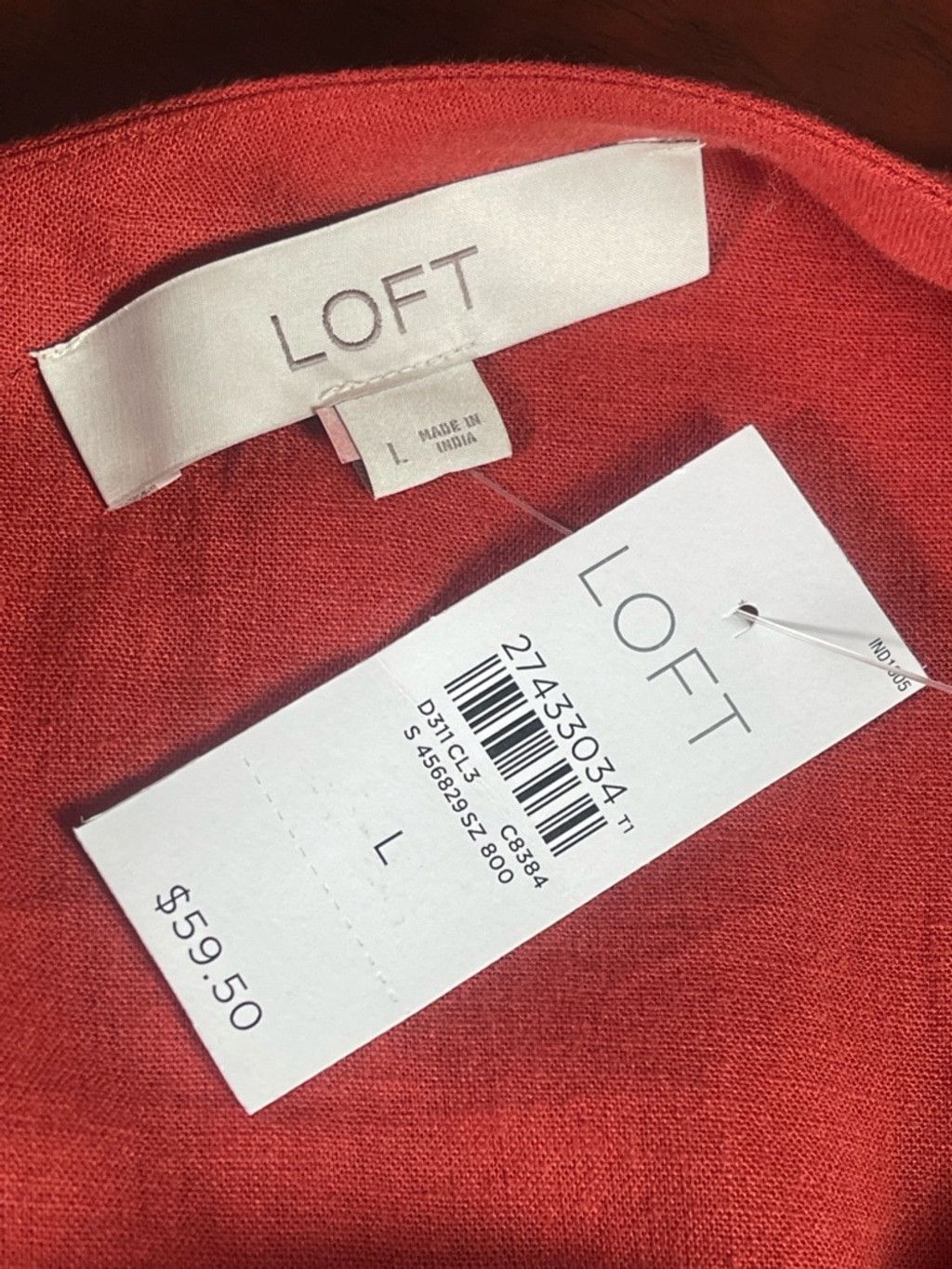 Loft LOFT Terracotta Linen Blend Balloon Sleeve Blouse L Boho Top Size L / US 10 / IT 46 - 8 Thumbnail