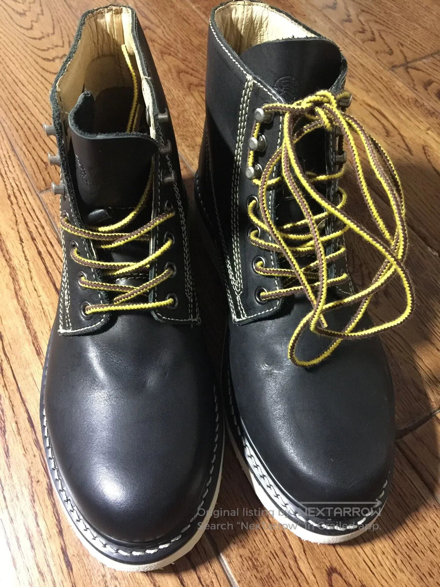 Japanese Brand Marotokool Men's Leather High-Top Martin Shoes. Size US 7 / EU 40 - 1 Thumbnail
