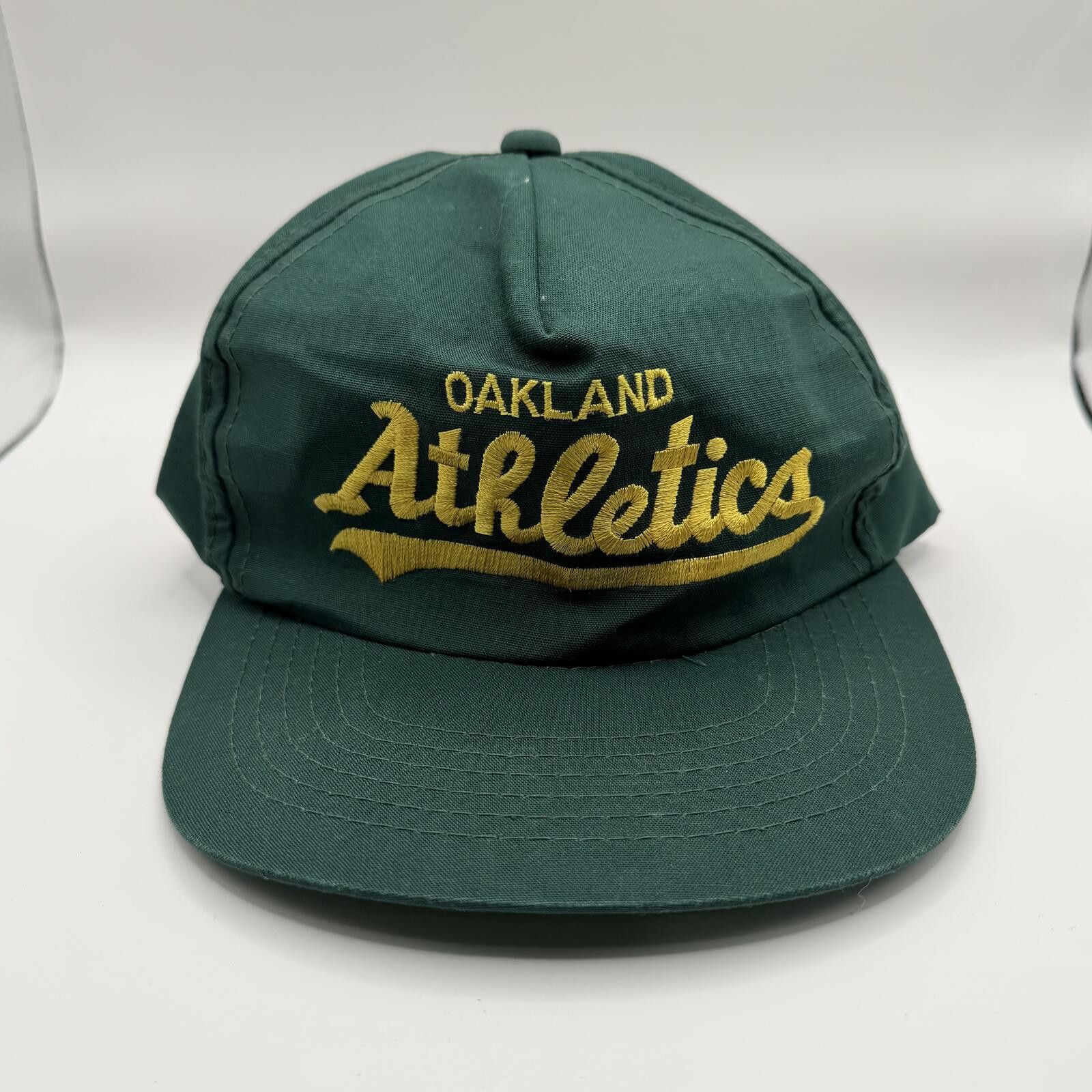 MLB MLB Hat Green VTG 90s Okland A's Snapback Specialist Script Size ONE SIZE - 1 Thumbnail