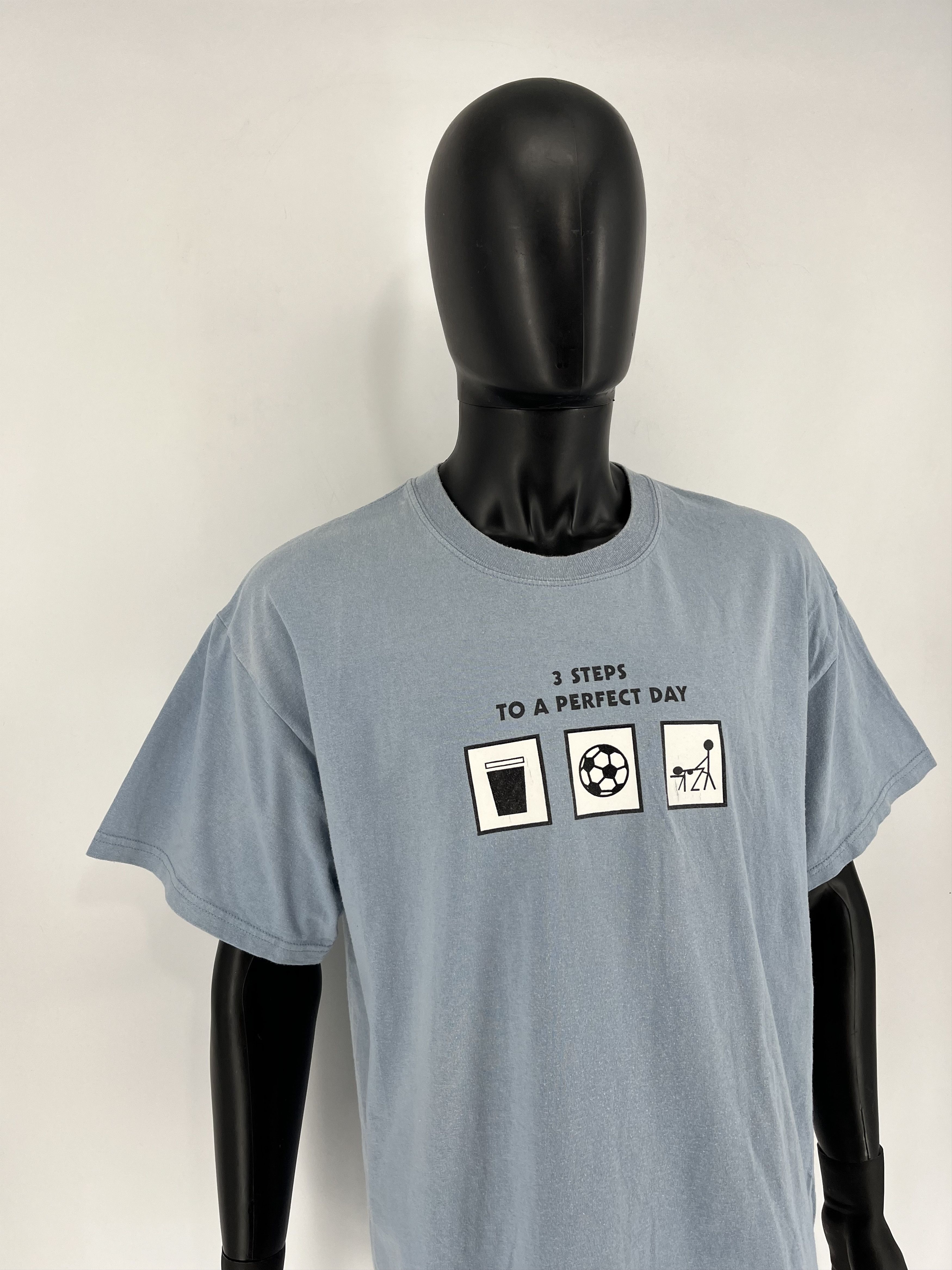 Vintage Vintage Y2K “ 3 STEPS TO A PERFECT DAY “alcohol football sex Size US XL / EU 56 / 4 - 3 Thumbnail