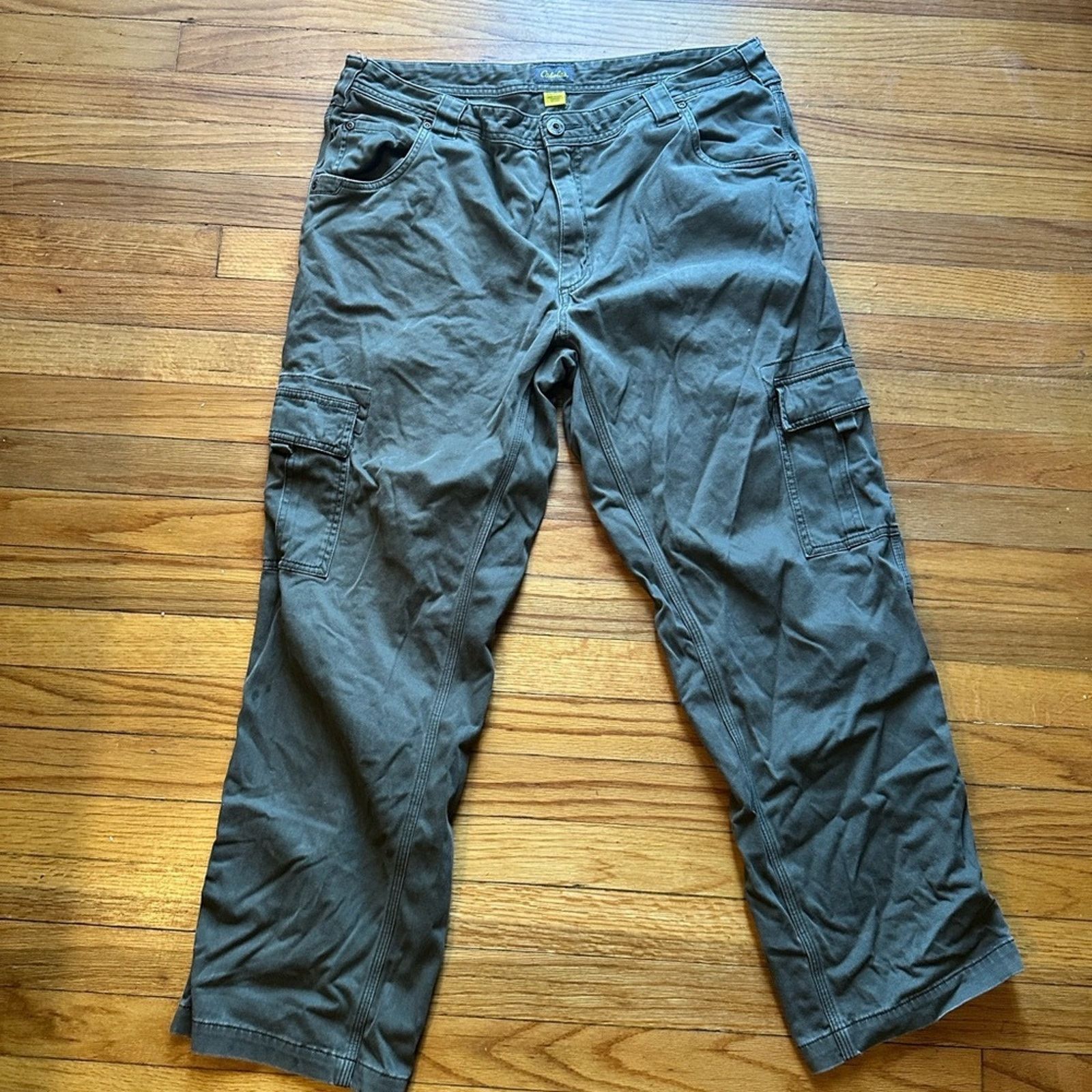 Cabelas Cabela’s Men’s Green Cargo Pants – Size 38x30 Size US 38 / EU 54 - 1 Thumbnail