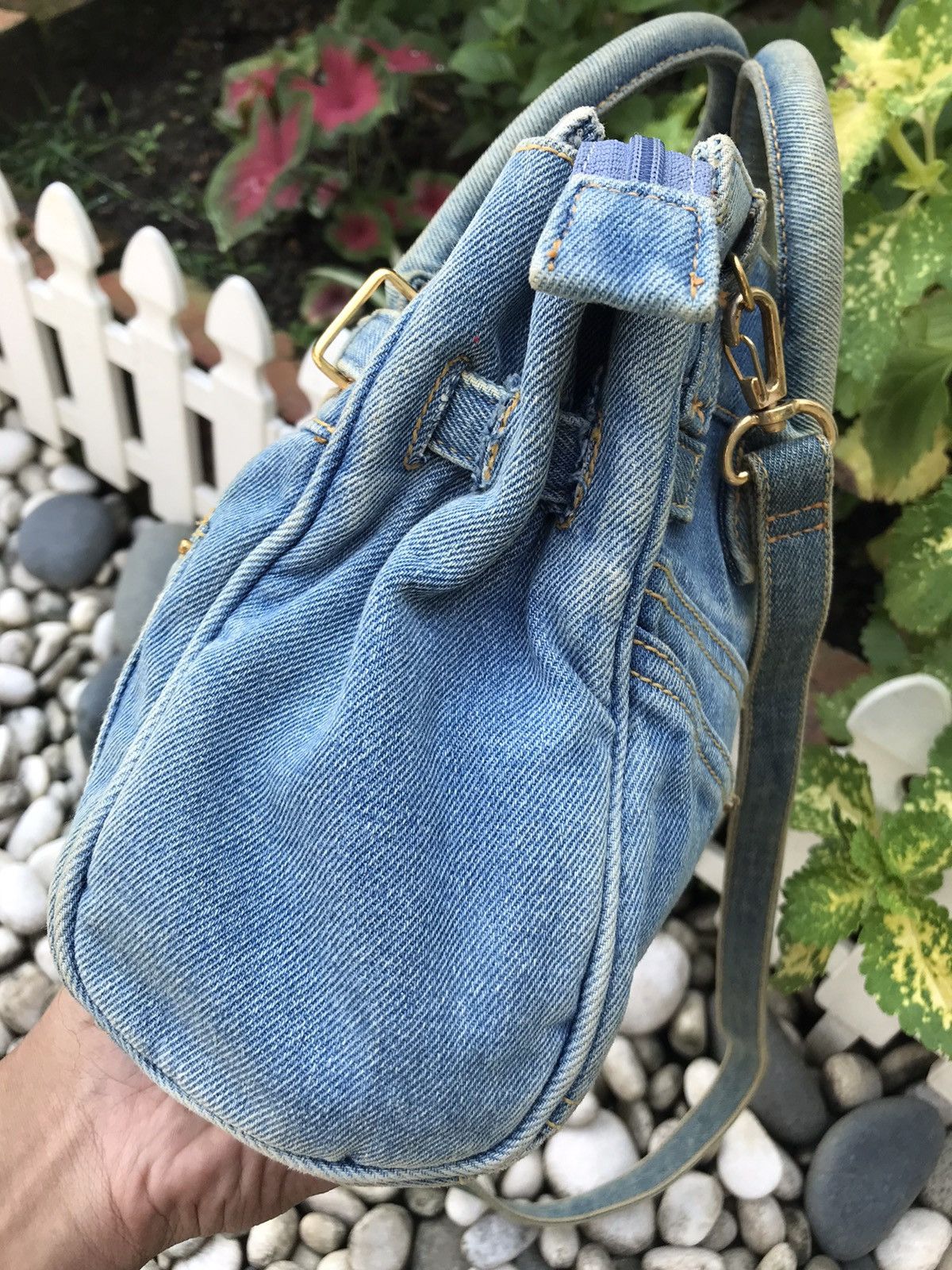 Handmade HANDMADE DENIM BIRKIN 2 WAY STYLE HANDBAG CROSSBODY Size ONE SIZE - 10 Thumbnail