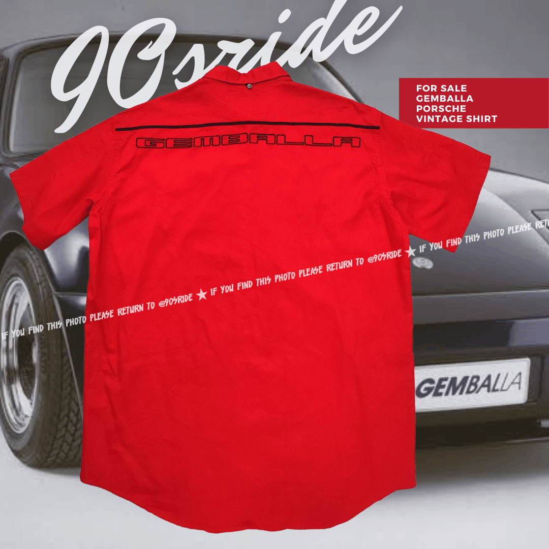 image of Racing Gemballa Porsche Vintage Shirt in Red, Men's (Size XL)