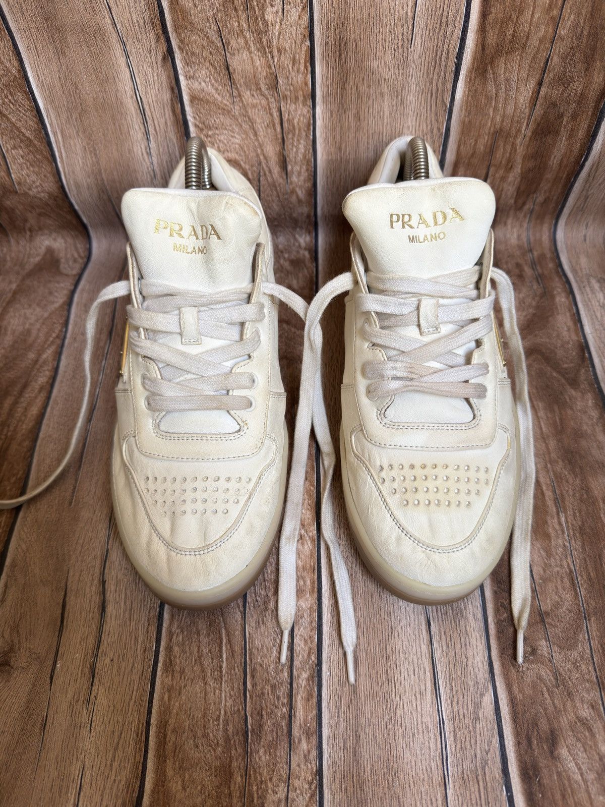 Prada Nappa leather logo sneakers Size US 7.5 / EU 40-41 - 5 Thumbnail