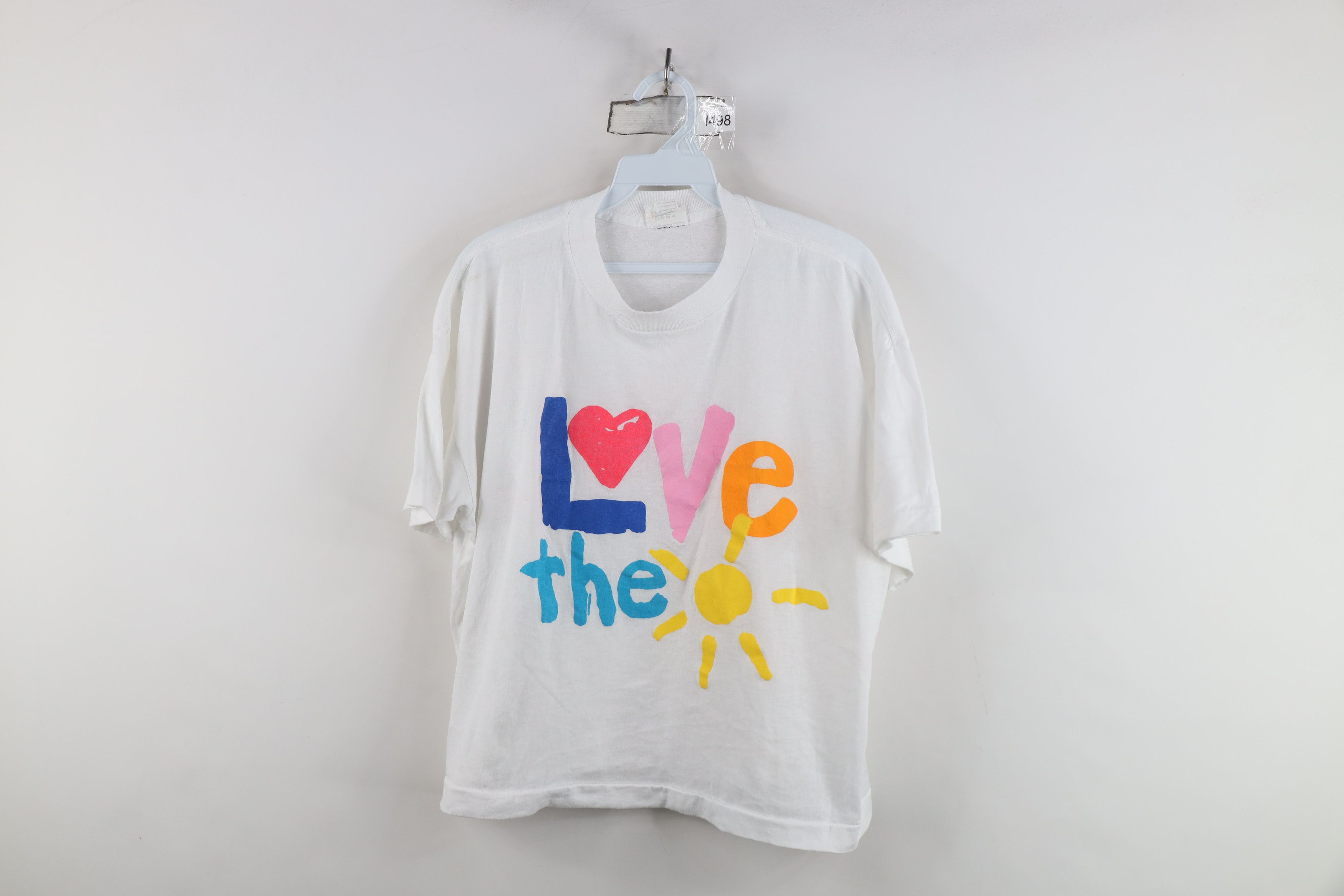 Vintage Vintage 90s Streetwear Sun Cropped Short Sleeve T-Shirt USA Size ONE SIZE - 1 Thumbnail