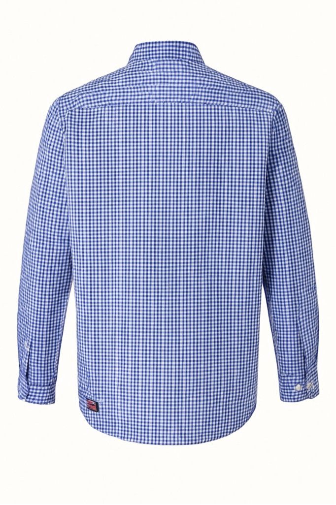Savile Row Men's The Savile Row Company Dress Shirt Blue Gingham Size US S / EU 44-46 / 1 - 2 Thumbnail
