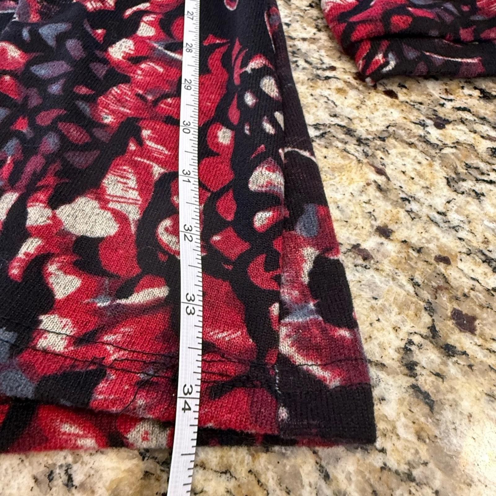 Other Como No? Floral abstract turtleneck shift midi dress SZ M Size M / US 6-8 / IT 42-44 - 9 Thumbnail