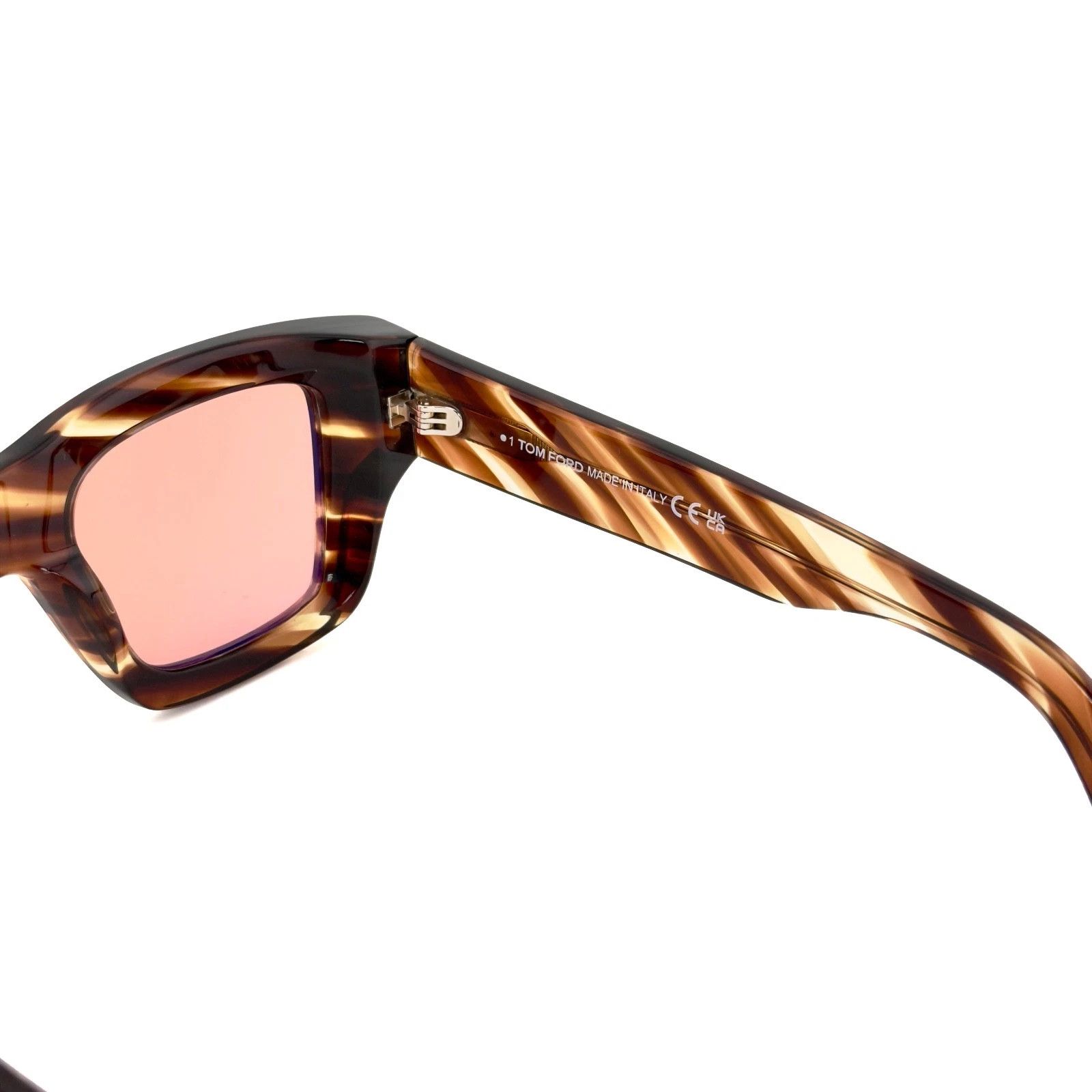 Tom Ford TOM FORD ILIAS TF1154 55E Rose Brown FT1154 Sunglass 1154 Size ONE SIZE - 7 Thumbnail