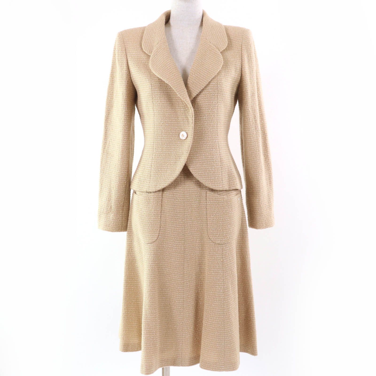 Chanel Chanel Chanel COCO Mark Tweed Two-piece Set Cotton Suits P18870V10901 DUTY FREE for USA Size ONE SIZE - 1 Thumbnail