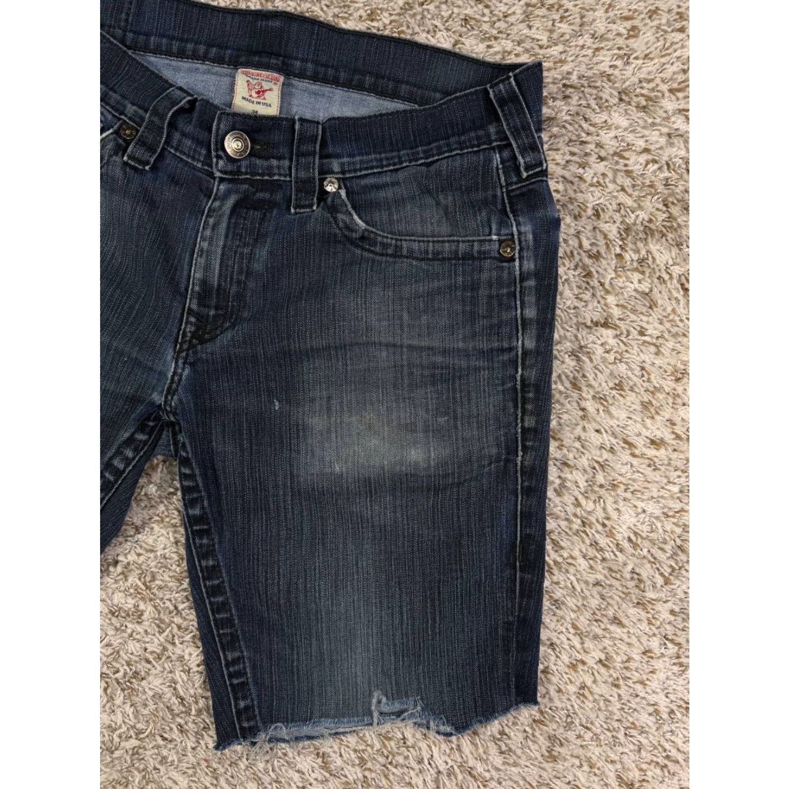 True Religion True Religion Ricky Denim Blue Cut Off Shorts Bermuda Men's 34 Made USA Blue USA Cotton Denim Summer Spring Mens Size US 34 / EU 50 - 5 Thumbnail