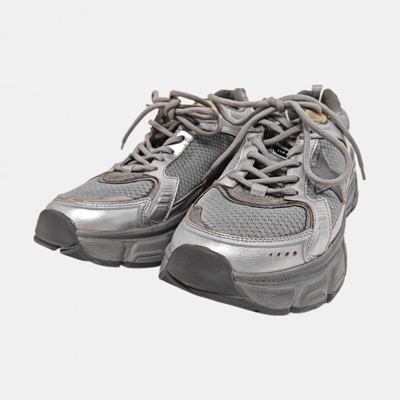 Golden Goose Golden Goose Silver Leather Fabric Sneakers Size US 7 / IT 37 - 1 Thumbnail