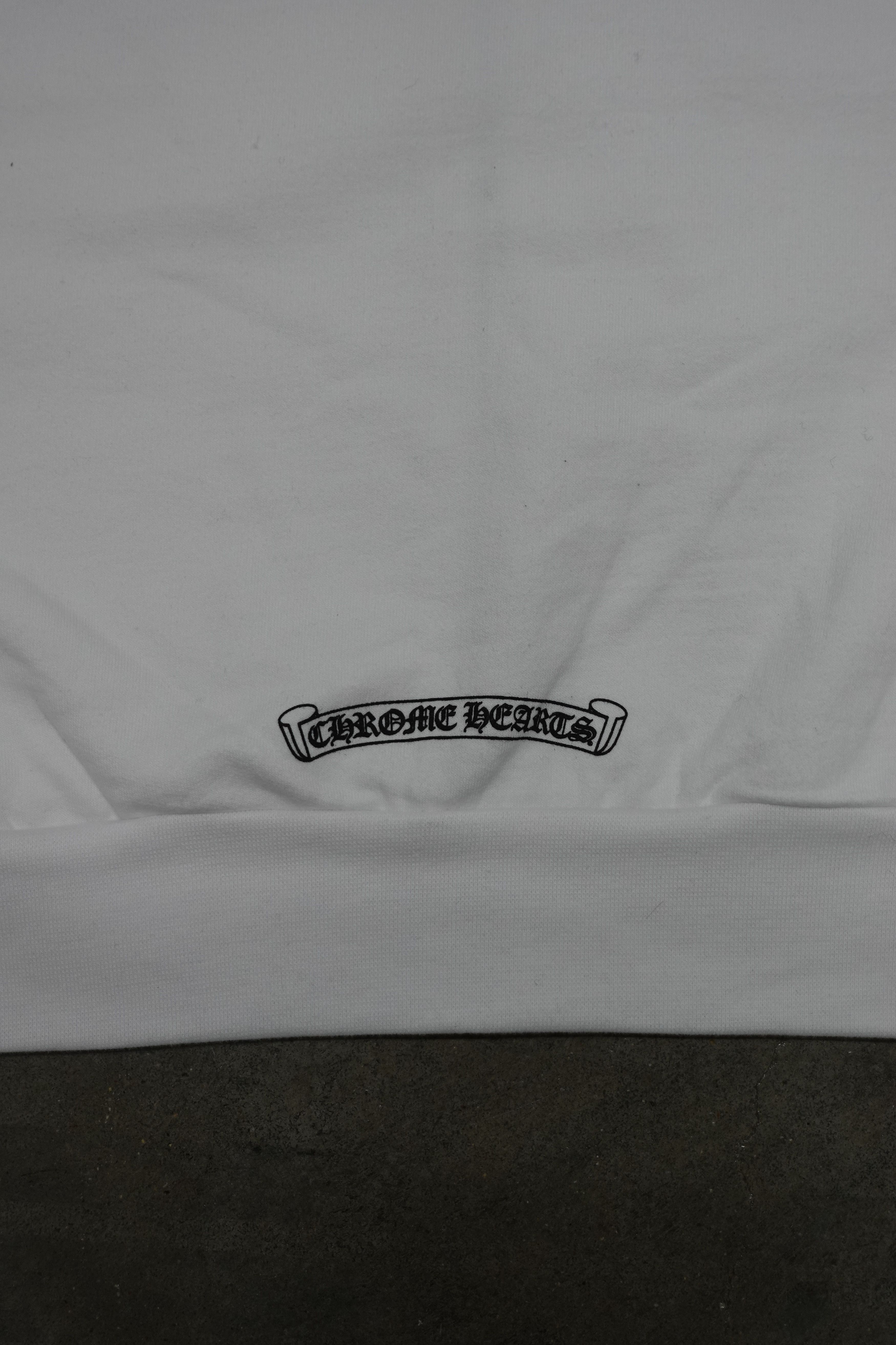 Chrome Hearts CHROME HEARTS SCRIPT ZIP UP HOODIE WHITE BLACK Size US M / EU 48-50 / 2 - 6 Thumbnail