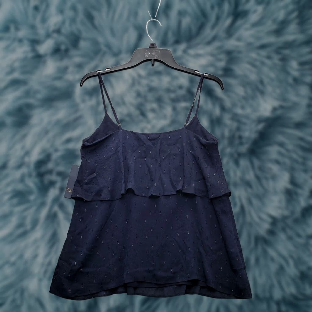Vintage Rachel Roy Camisole Top Womens Small Blue Austen Tiered Layered Spaghetti Straps Tank Sleeveless XS? Size S / US 4 / IT 40 - 1 Thumbnail