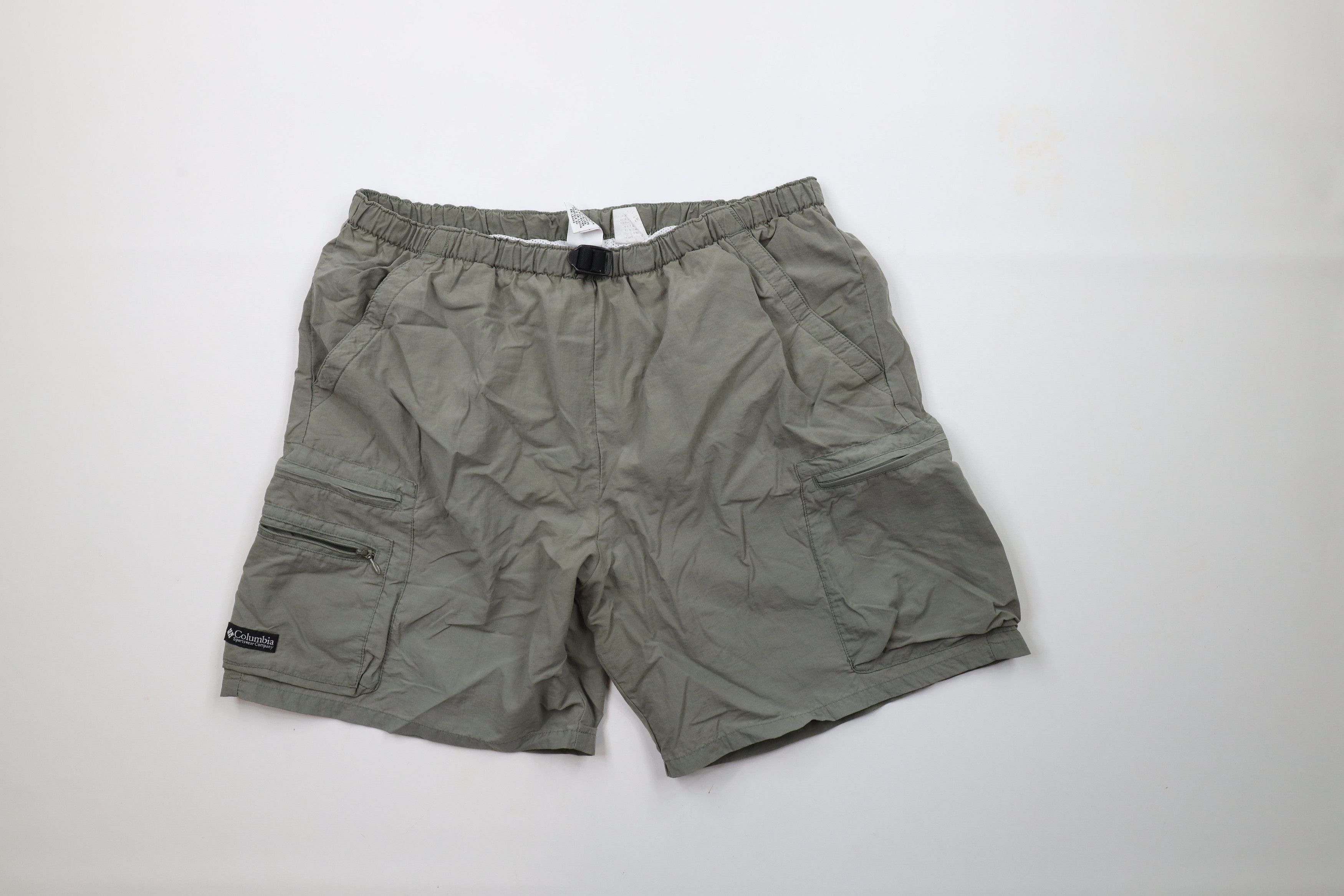 Columbia × Vintage Vintage 90s Columbia Lined Belted Above Knee Shorts Green Size US 34 / EU 50 - 1 Thumbnail