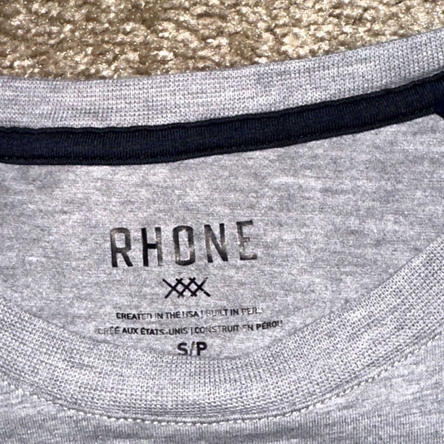 Rhone Rhone Element Tee Mens Small Gym Workout Training Performance Short Sleeve Grey Size US 29 - 4 Thumbnail