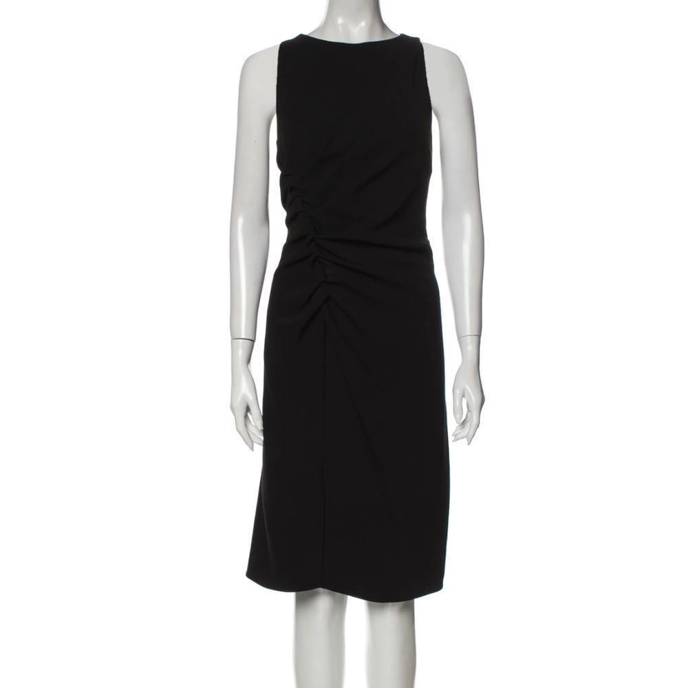image of Halston Heritage Size 12 Black Sleeveless Dress, Women's