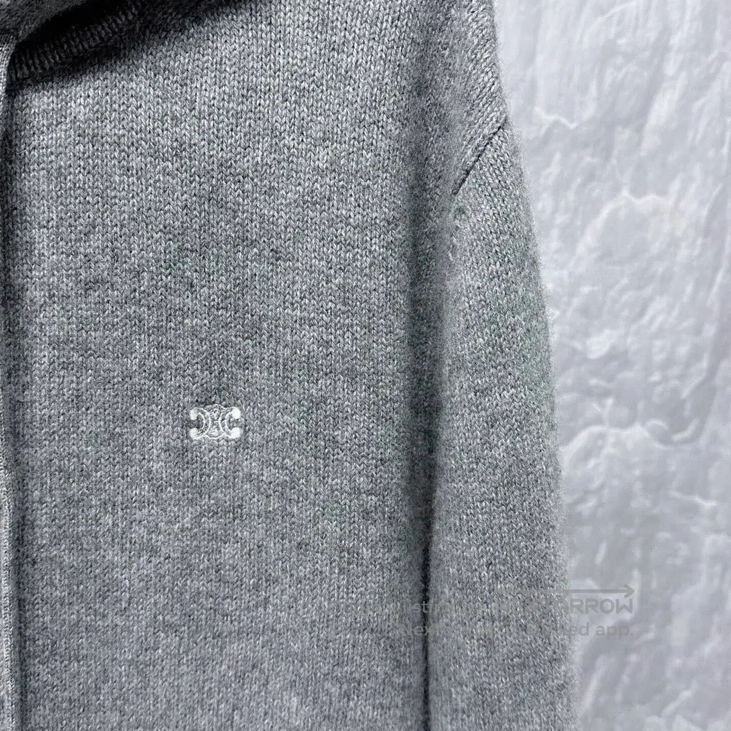 Celine celine gray hooded wool jacket. Size L / US 10 / IT 46 - 3 Thumbnail