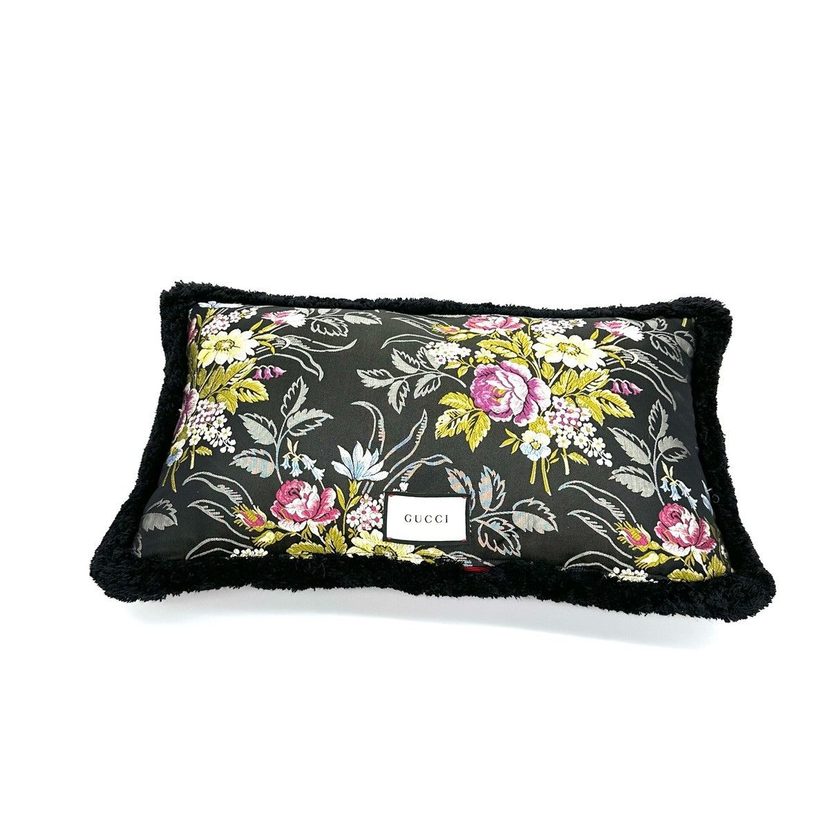Gucci Gucci Kingsnake-embroidered red velvet cushion Size ONE SIZE - 2 Thumbnail
